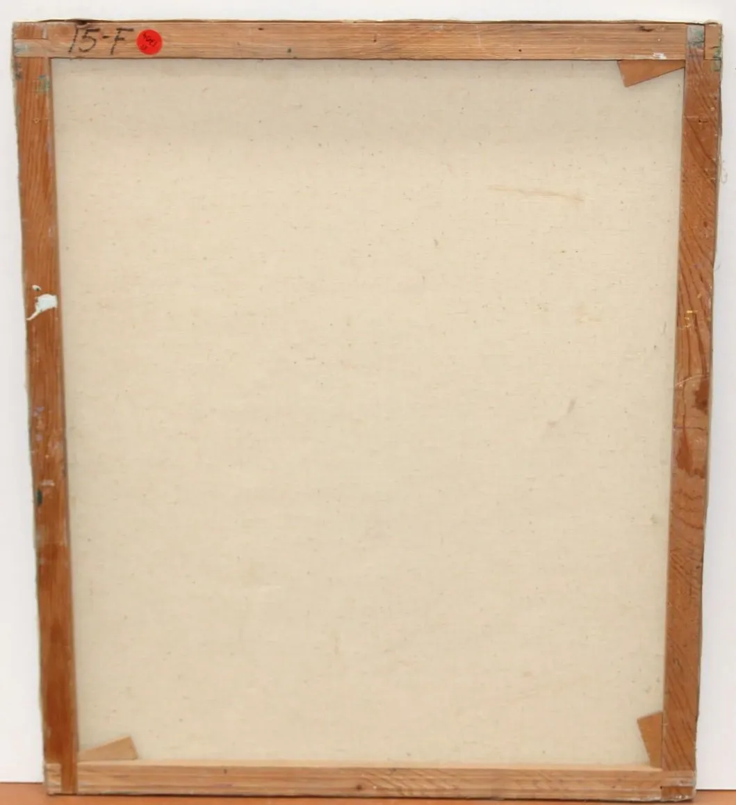 Antiek olieverfschilderij op doek, Impressionistisch vrouwenportret | 20e eeuw photo vintage