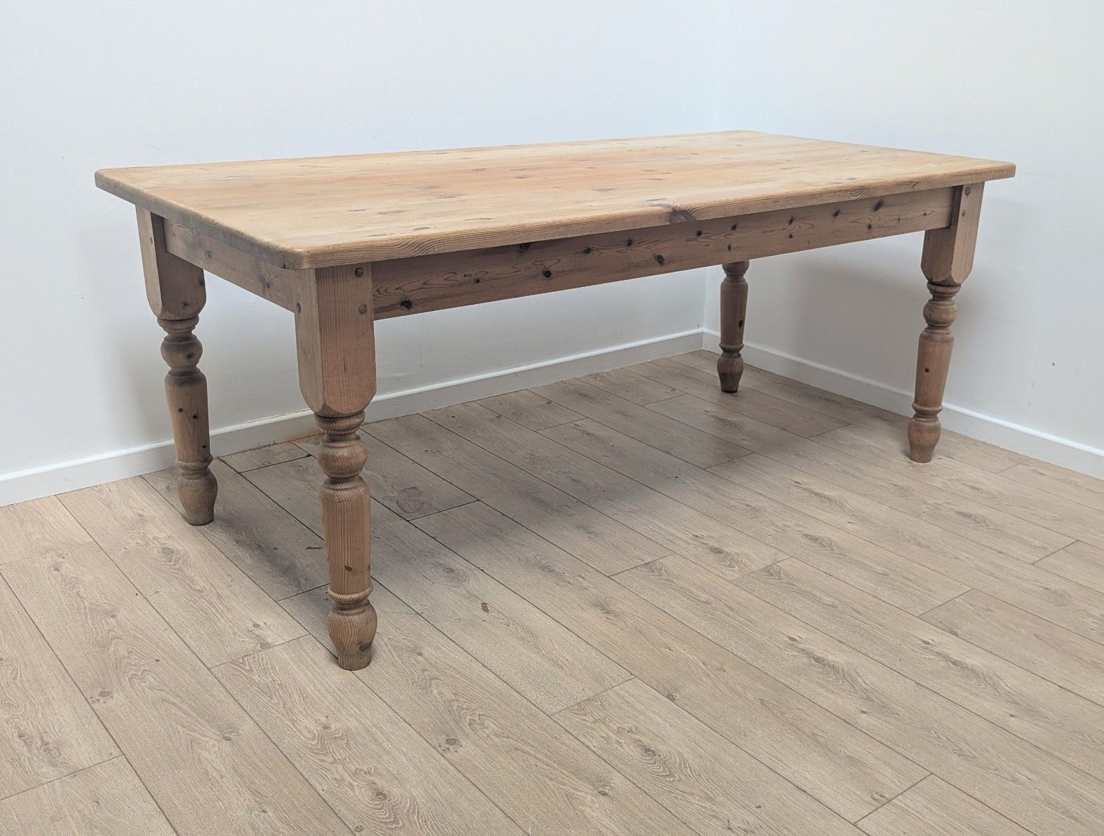 Furniture Vintage Victorian Style Pine Farmhouse Table Delivery Available 0361. photo