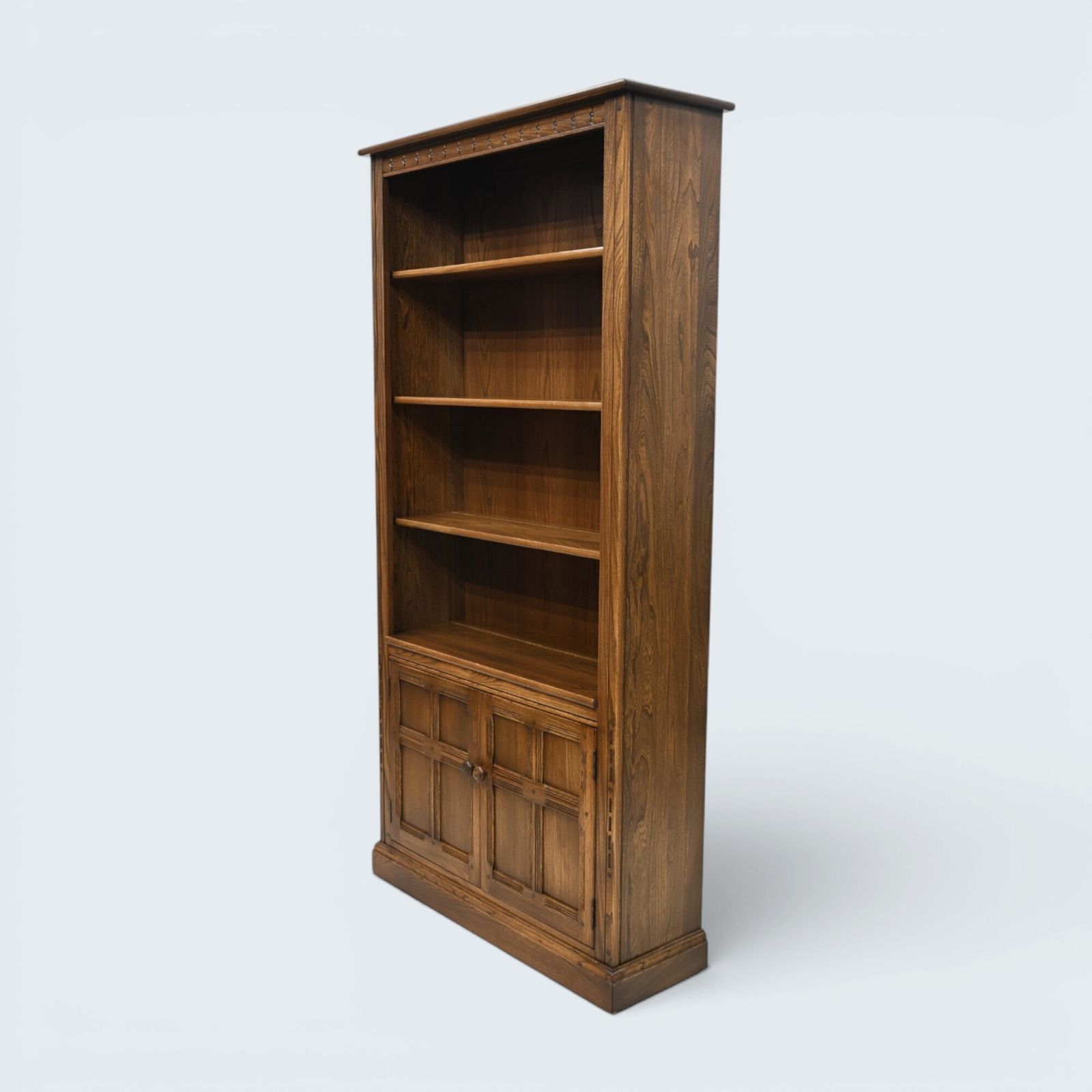 Ercol Wide Tall Bookcase Display Golden Dawn Finish Free Uk Delivery* photo furniture