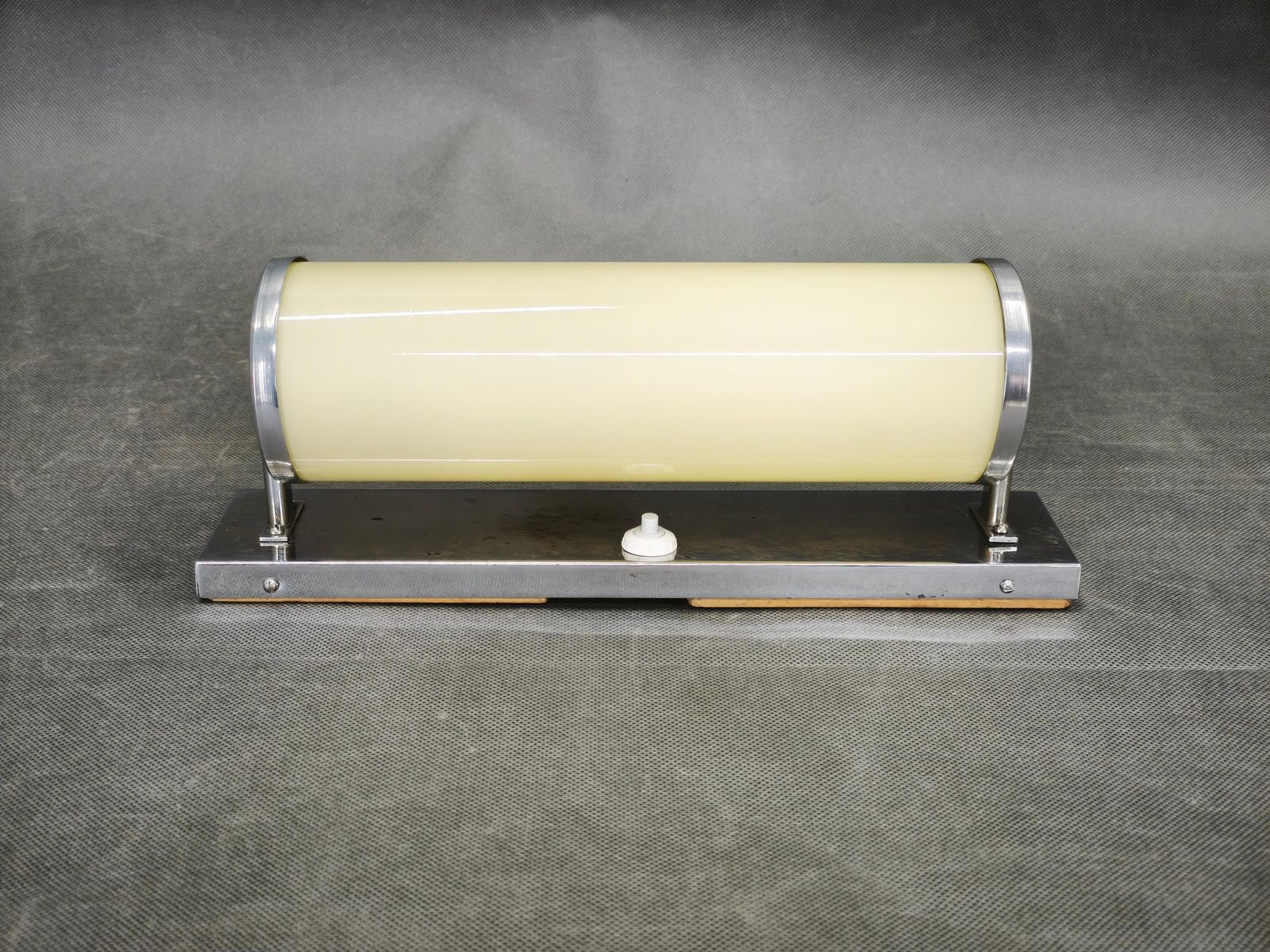 1930s Bauhaus Chrome Wall Light With Cream Opaline Glass, Czechoslovakia photo furniture