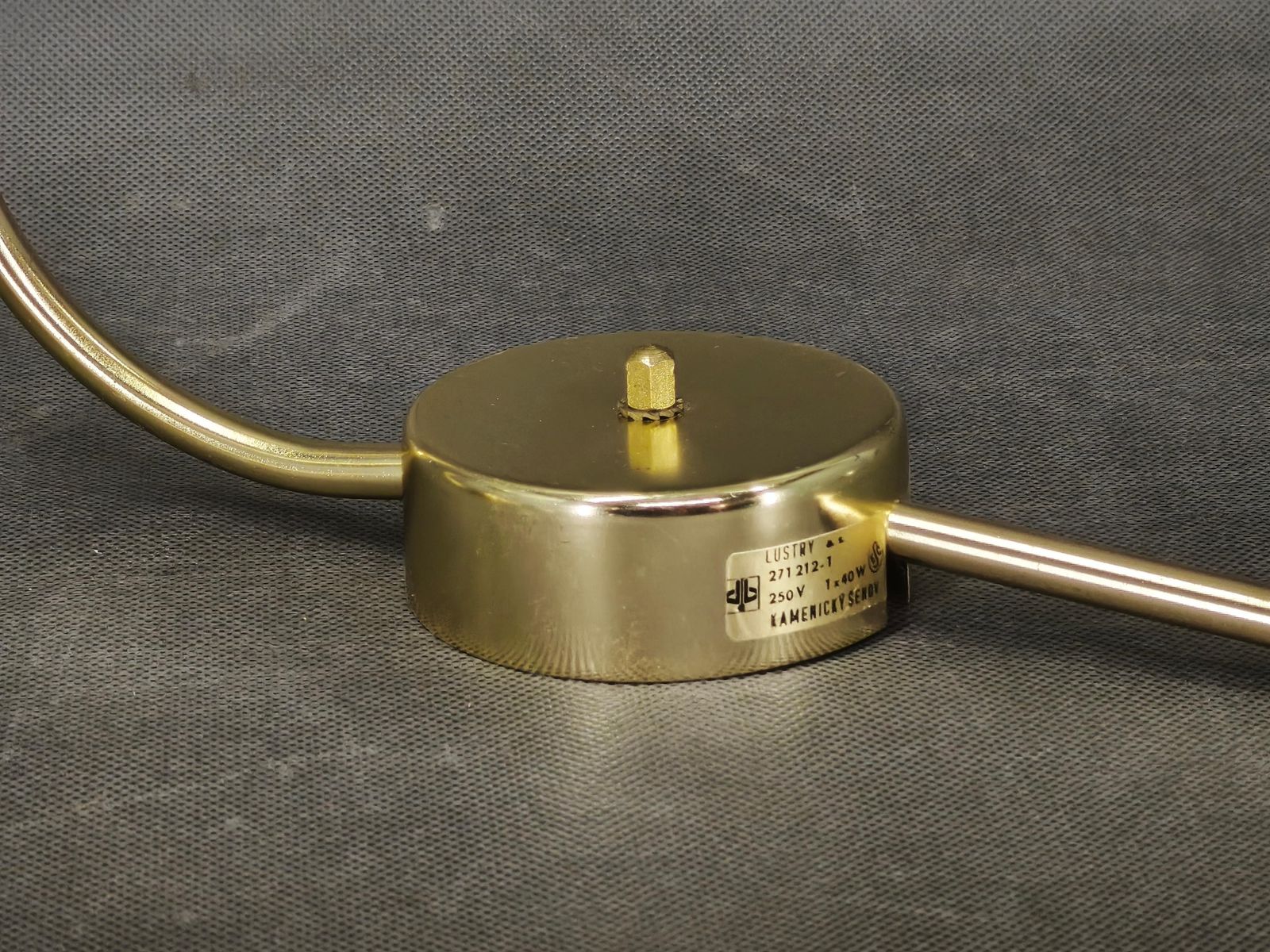 Paar Messing Opaline Wandlampen van Kamenický Šenov, jaren 1970 photo 380.0