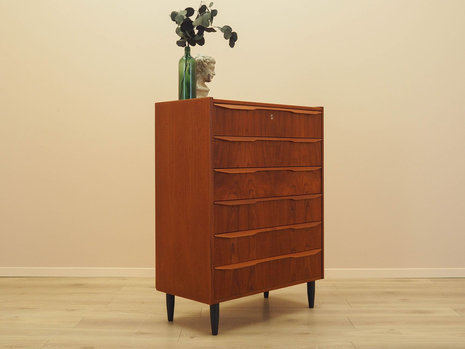 Teakhouten ladekast, Deens design, ca. jaren 1970, gemaakt in Denemarken photo Meubels