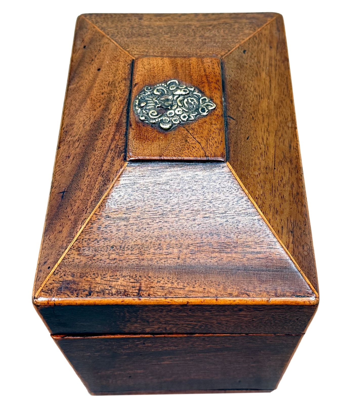 Boîte à thé en acajou de forme sarcophage, époque georgienne (Angleterre, vers 1780) photo furniture