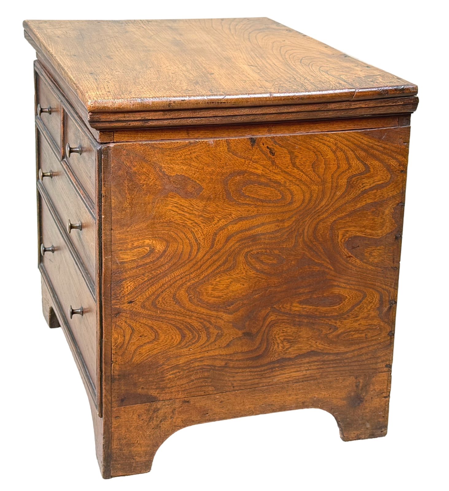 Rare 18th Century Elm Close Stool In The Form Of A Small Georgian Bedside Chest (England, Circa 1730) photo for sale