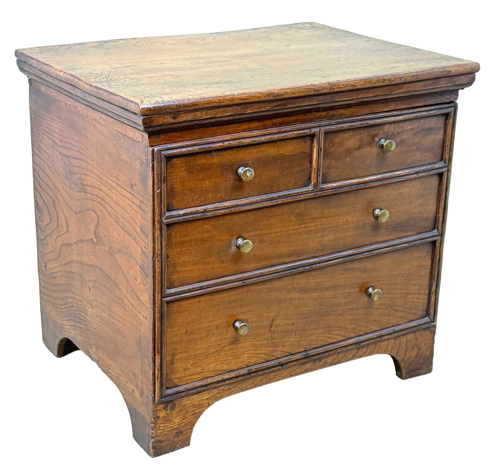 photo for sale Rare 18th Century Elm Close Stool In The Form Of A Small Georgian Bedside Chest (England, Circa 1730)