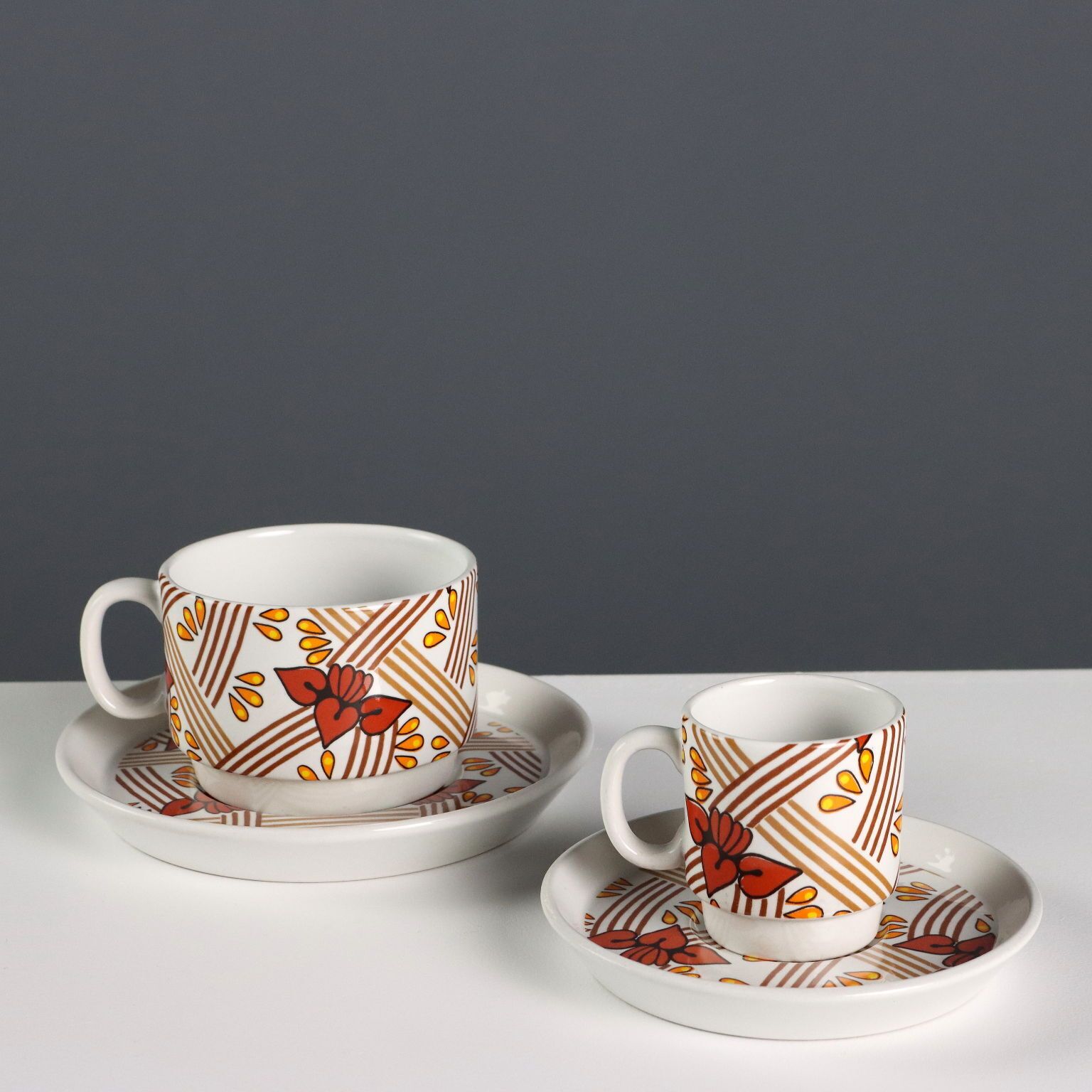 Service à café et à thé Ceramiche Franco Pozzi Gallarate pour T. & J. Vestor photo vintage