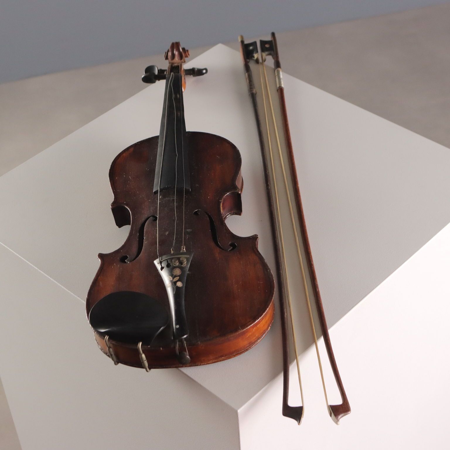 Antique Violin With Case Wood France Second Half XIX Century