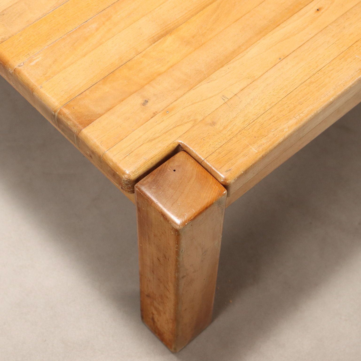 Grande table centrale vintage en hêtre, design italien, années 1970 photo 540.0