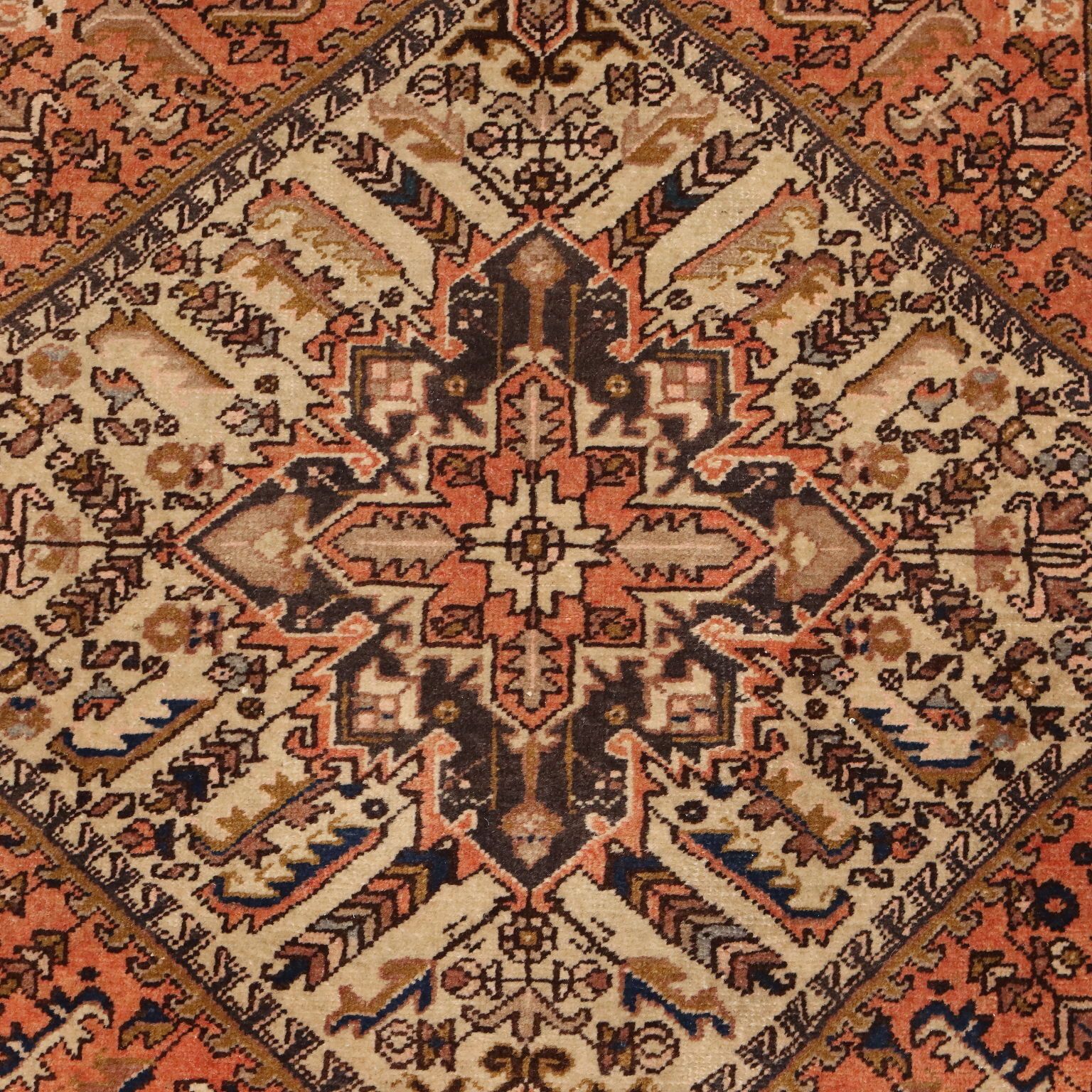 Tapis asiatique d'époque en coton et laine, gros nœuds, 58 x 40 in photo Textiles