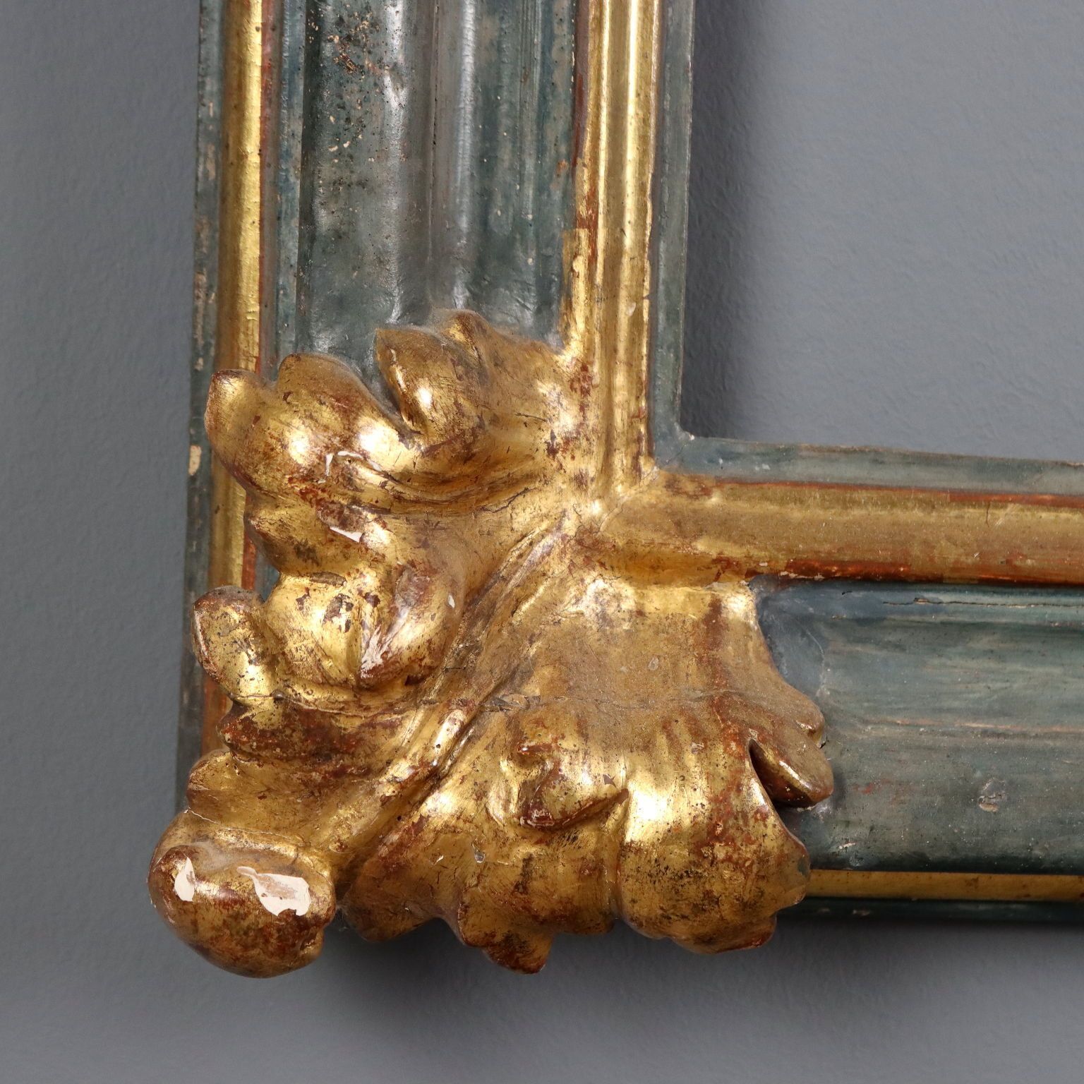 Baroque Frame Painted Carved Wood XVIII Century photo buy