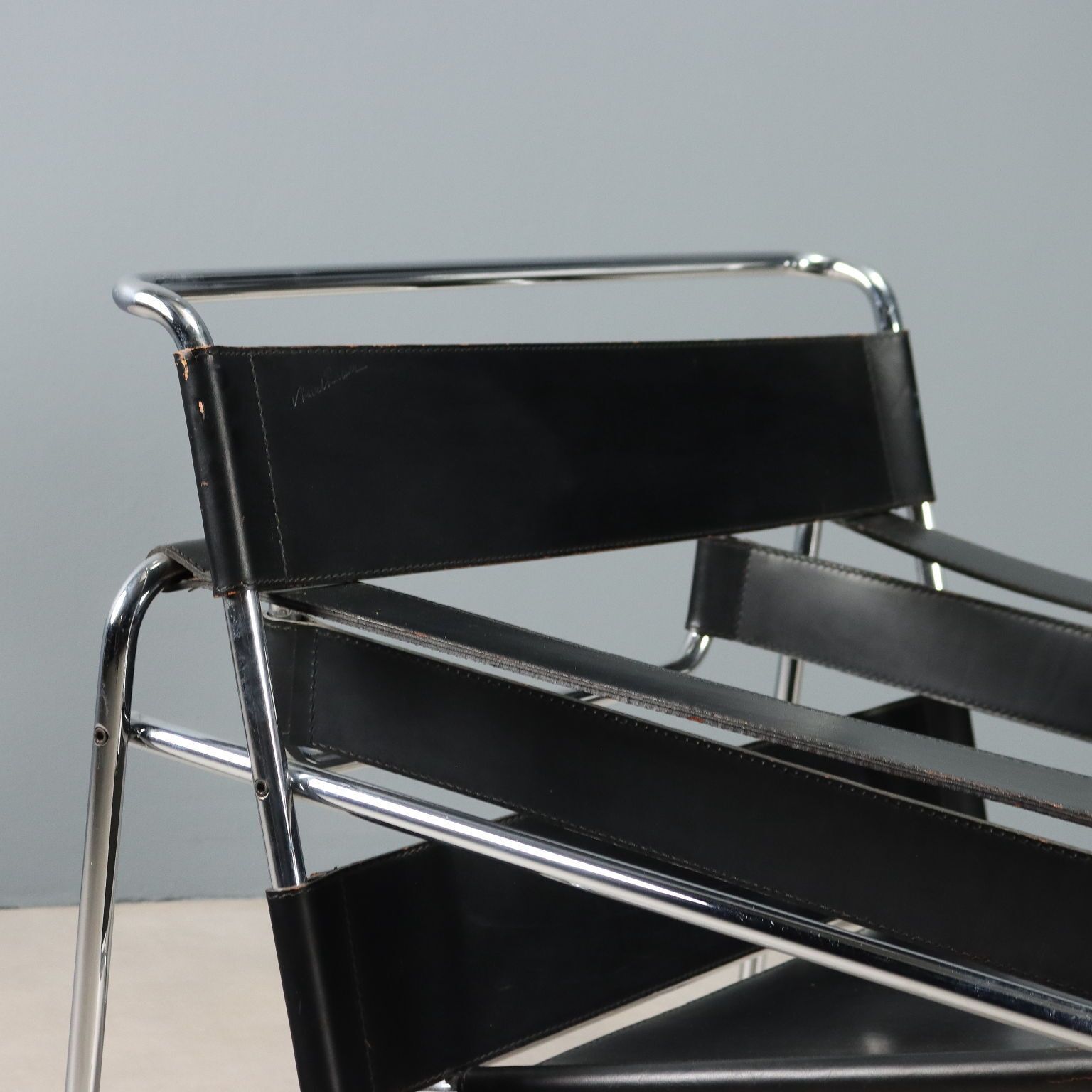 Gavina Wassily fauteuil vintage design Marcel Breuer Italië jaren 1970 photo 1040.0