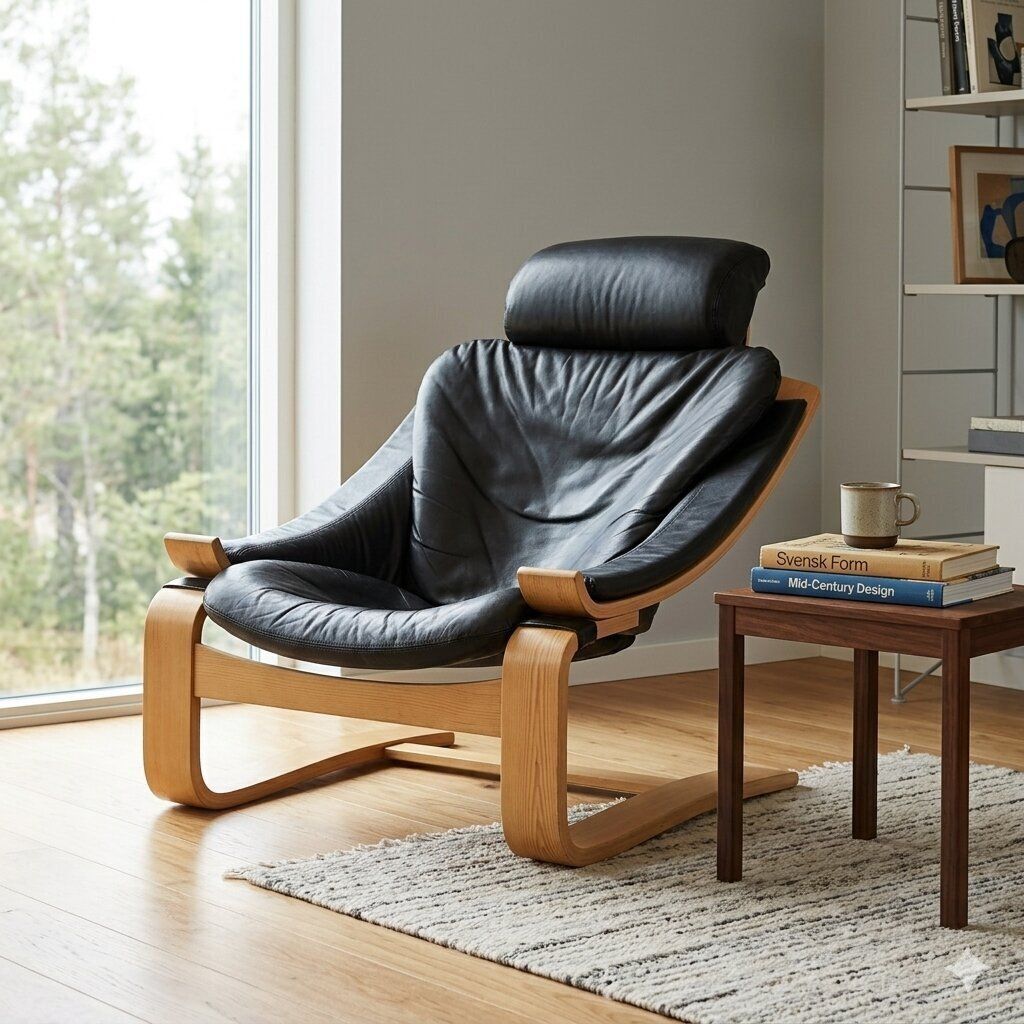 Fauteuil vintage Nelo Kroken, par Ake Fribytter, années 1970 photo furniture