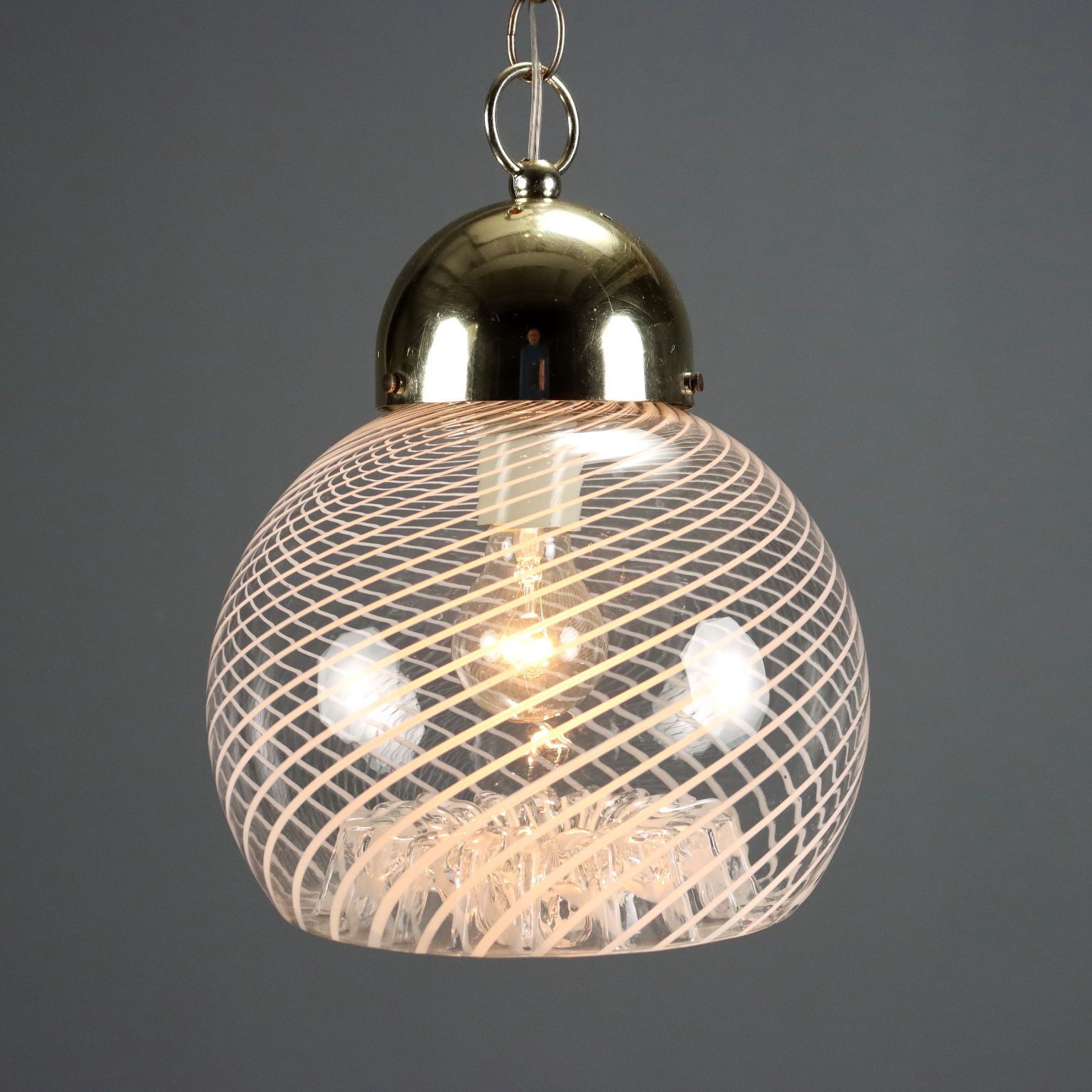 Vintage plafondlamp, verchroomd metaal, Italiaans design, jaren 1970 photo for sale