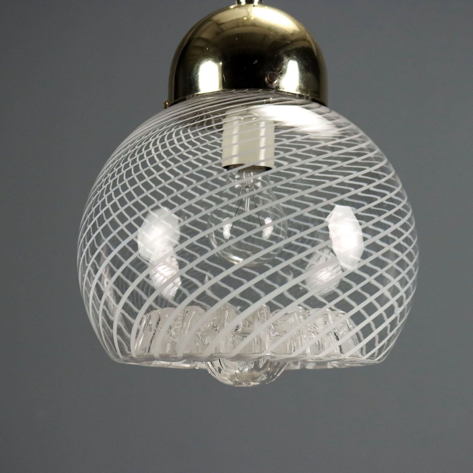 Vintage plafondlamp, verchroomd metaal, Italiaans design, jaren 1970 photo vintage