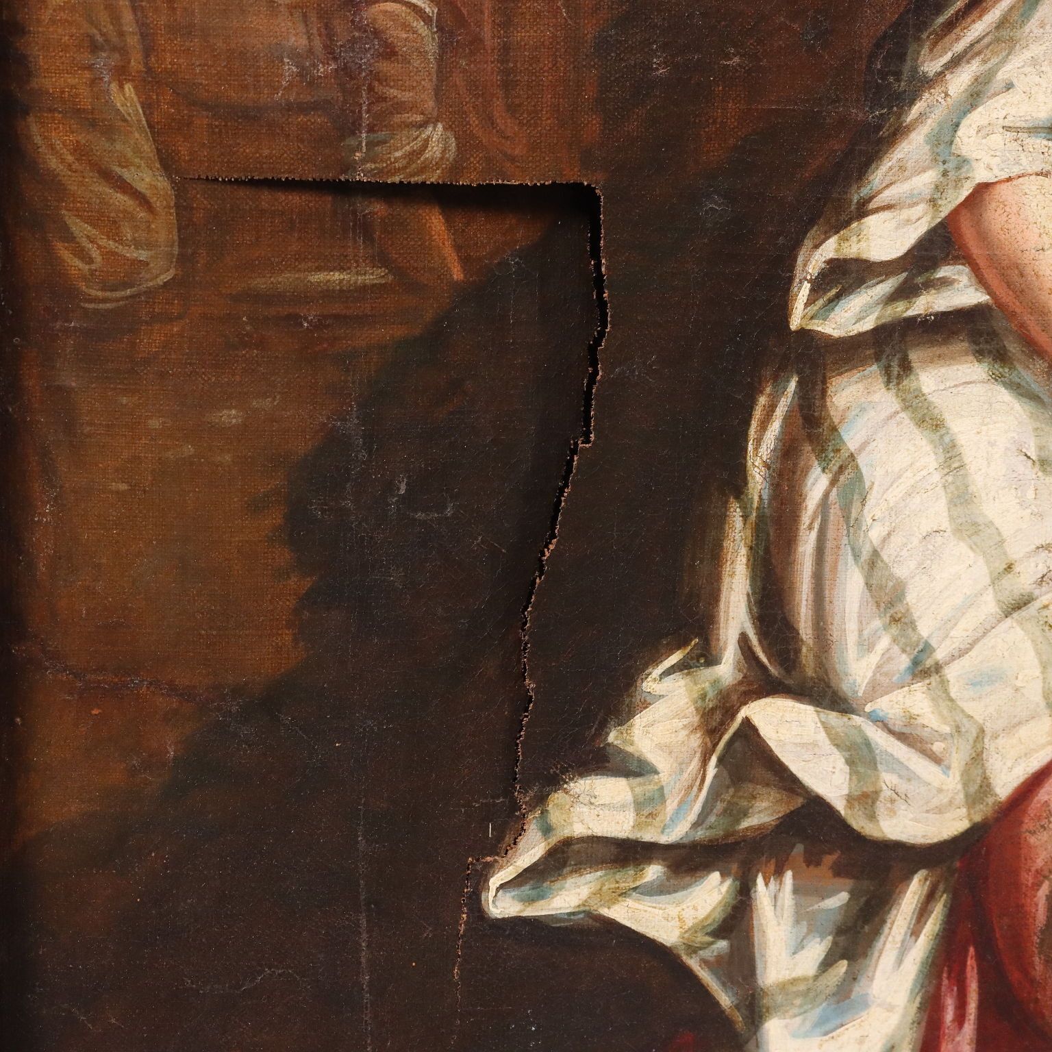 Art Tableau d'époque La Cueillette de la manne, huile sur toile, XVIIIe siècle photo
