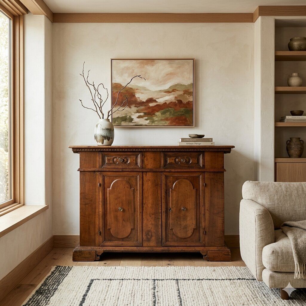 Dressoir in barokstijl, walnoot en spar photo furniture