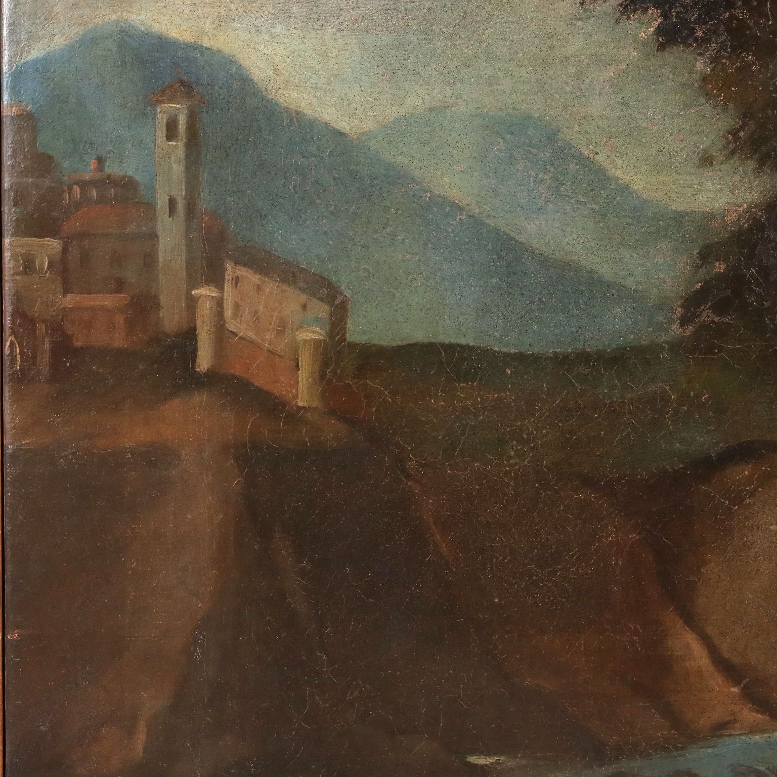 photo furniture Antique Painting Religious Subject Oil On Canvas 1747