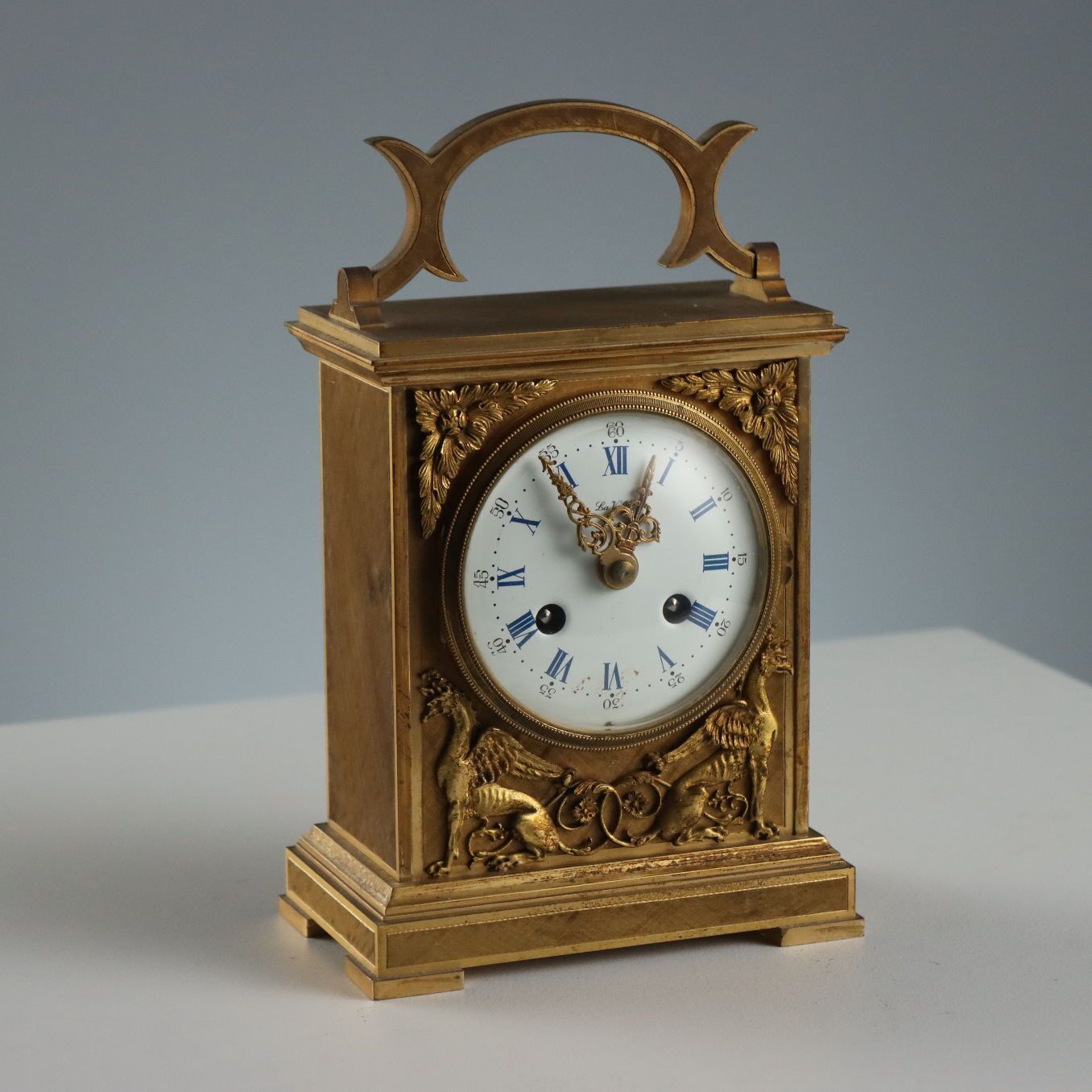 Antique Clock La Vallée Manufacture Bronze XX Century