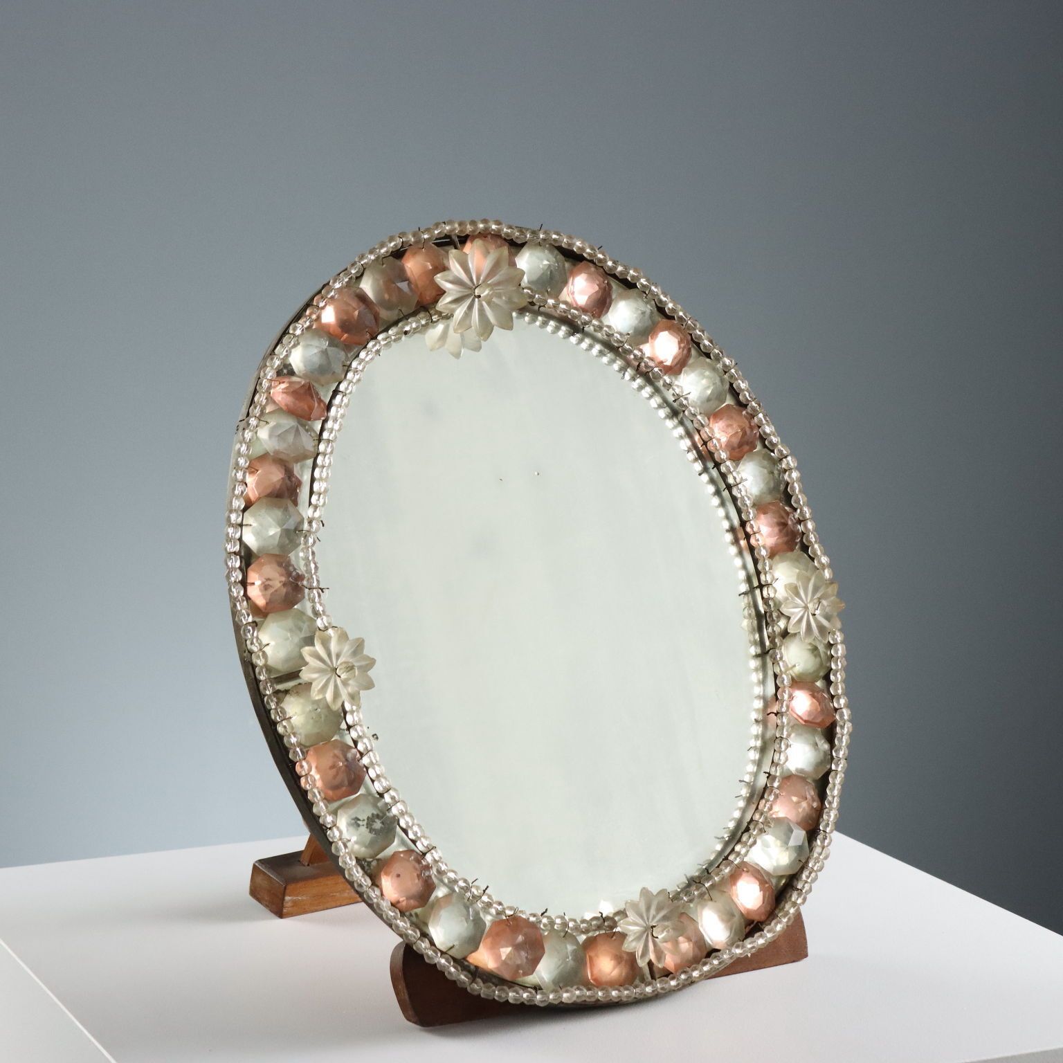 Miroir d'époque en bois et verre, Italie, XXe siècle