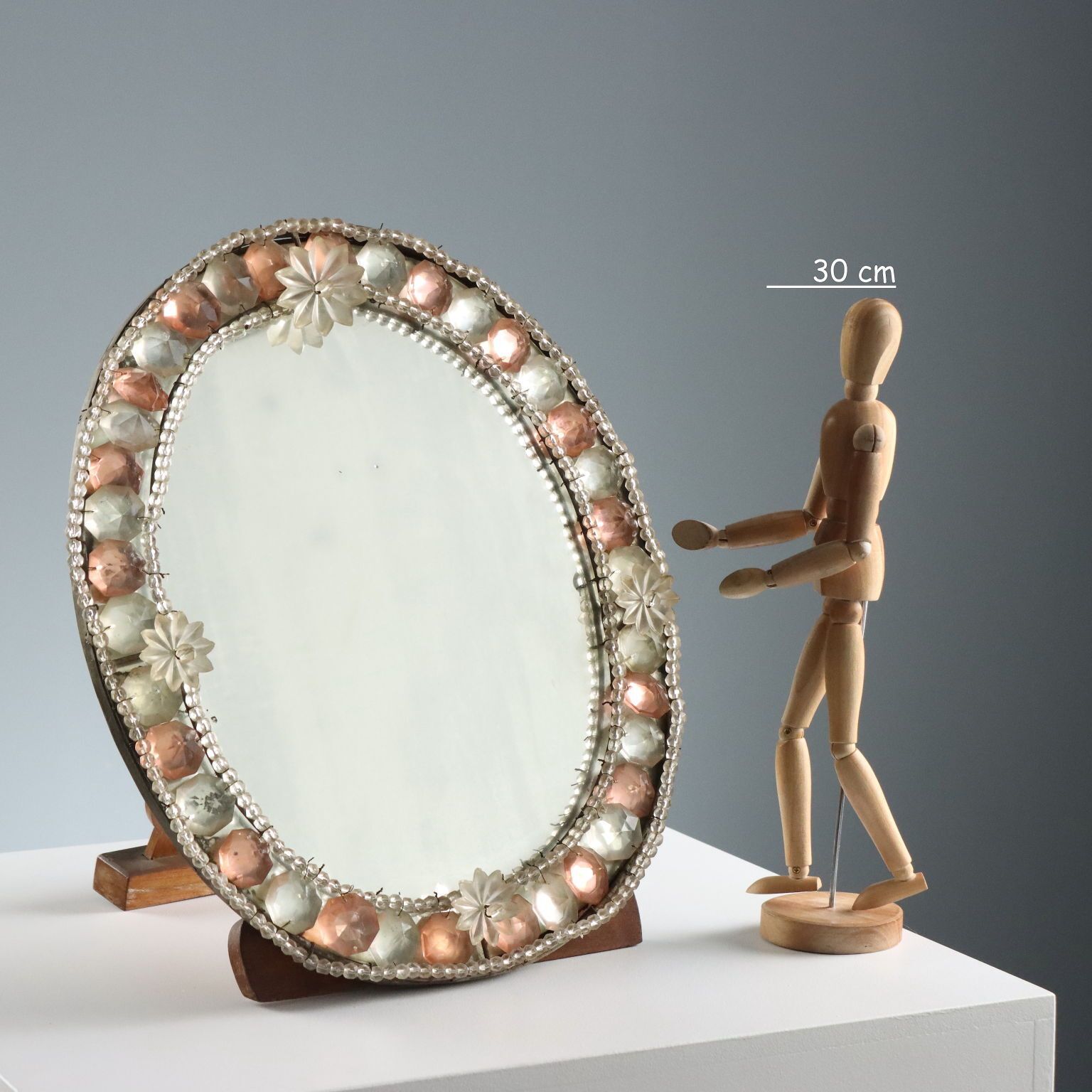 Miroir d'époque en bois et verre, Italie, XXe siècle photo furniture