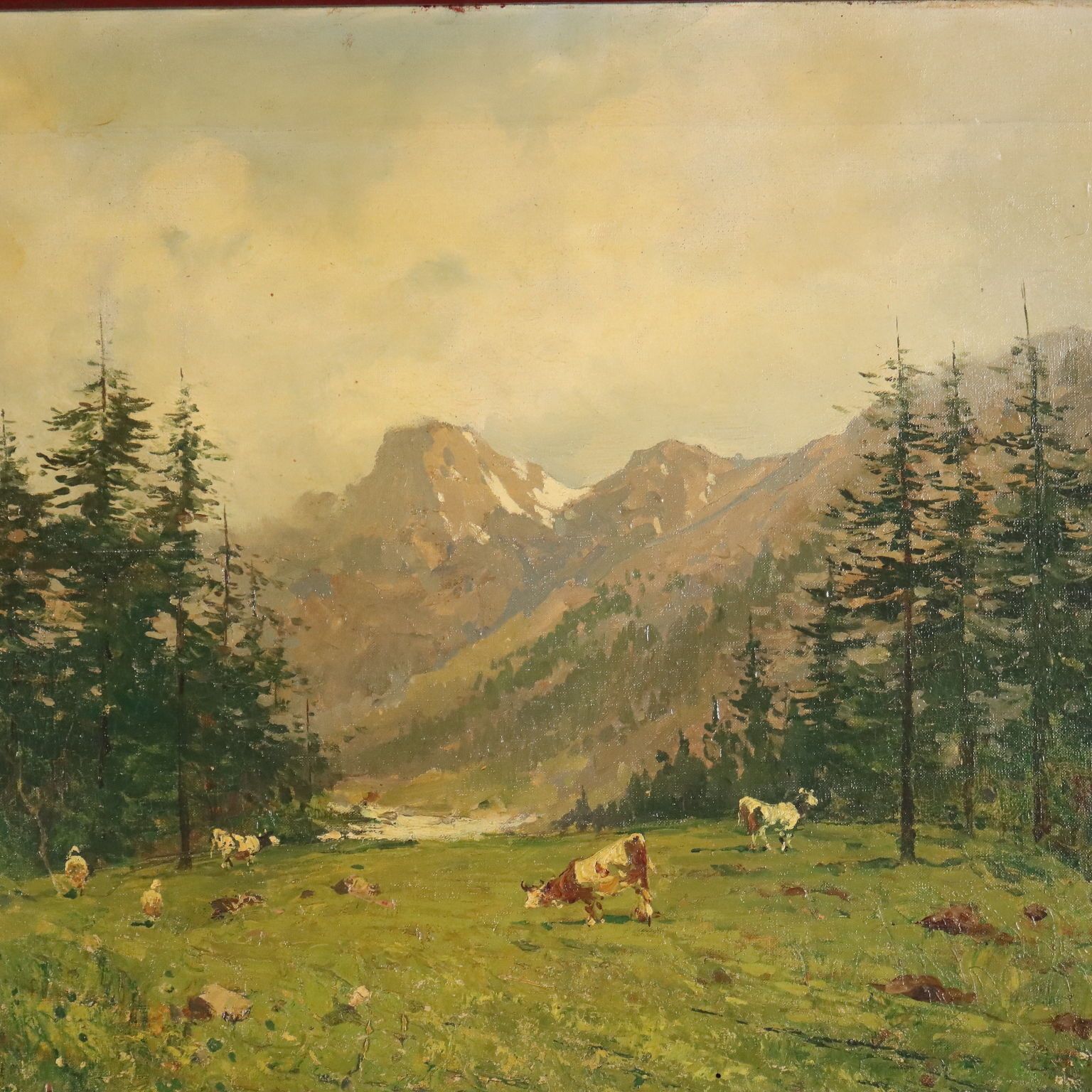 Antique Painting Giuseppe Buscaglione Oil On Canvas XIX Century photo for sale
