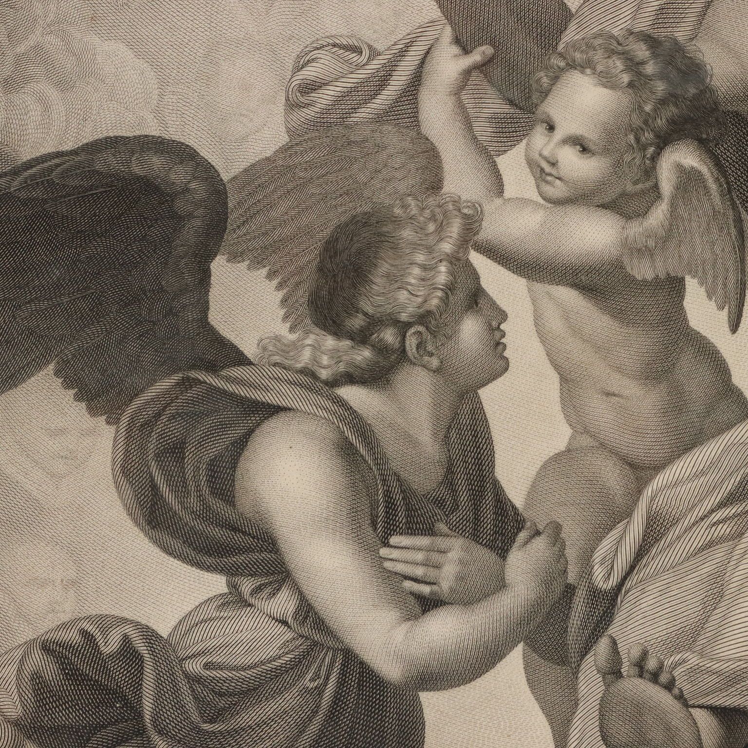 Gravure d'époque signée Paolo Caronni, Vision d'Ézéchiel, 1825 photo 510.0