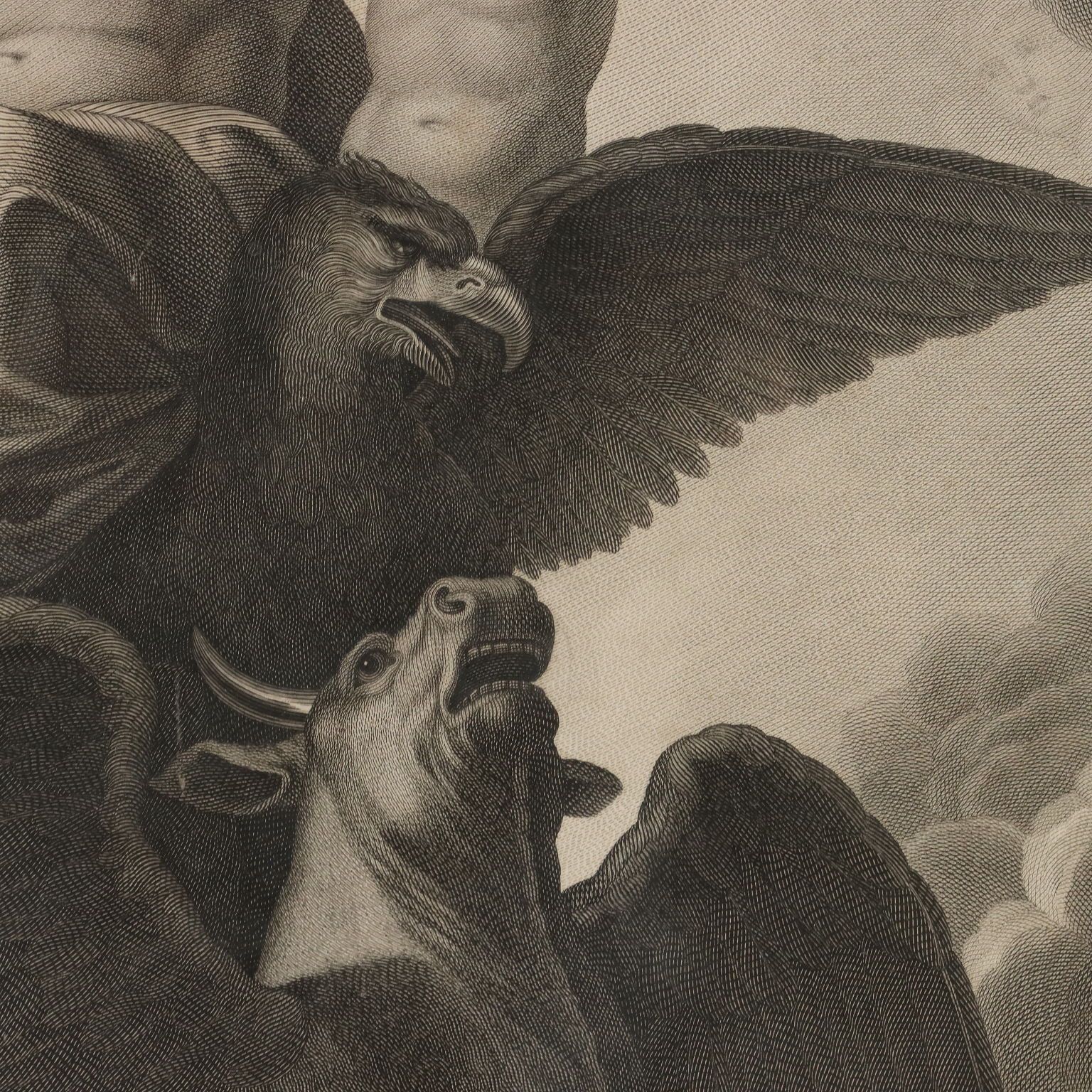 Antique Etching Signed Paolo Caronni Vision Of Ezekiel 1825 photo buy