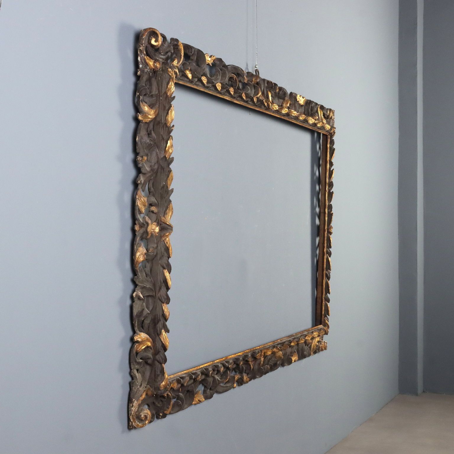 Antique Baroque Frame Carved Wood Italy XVIII Century photo for sale