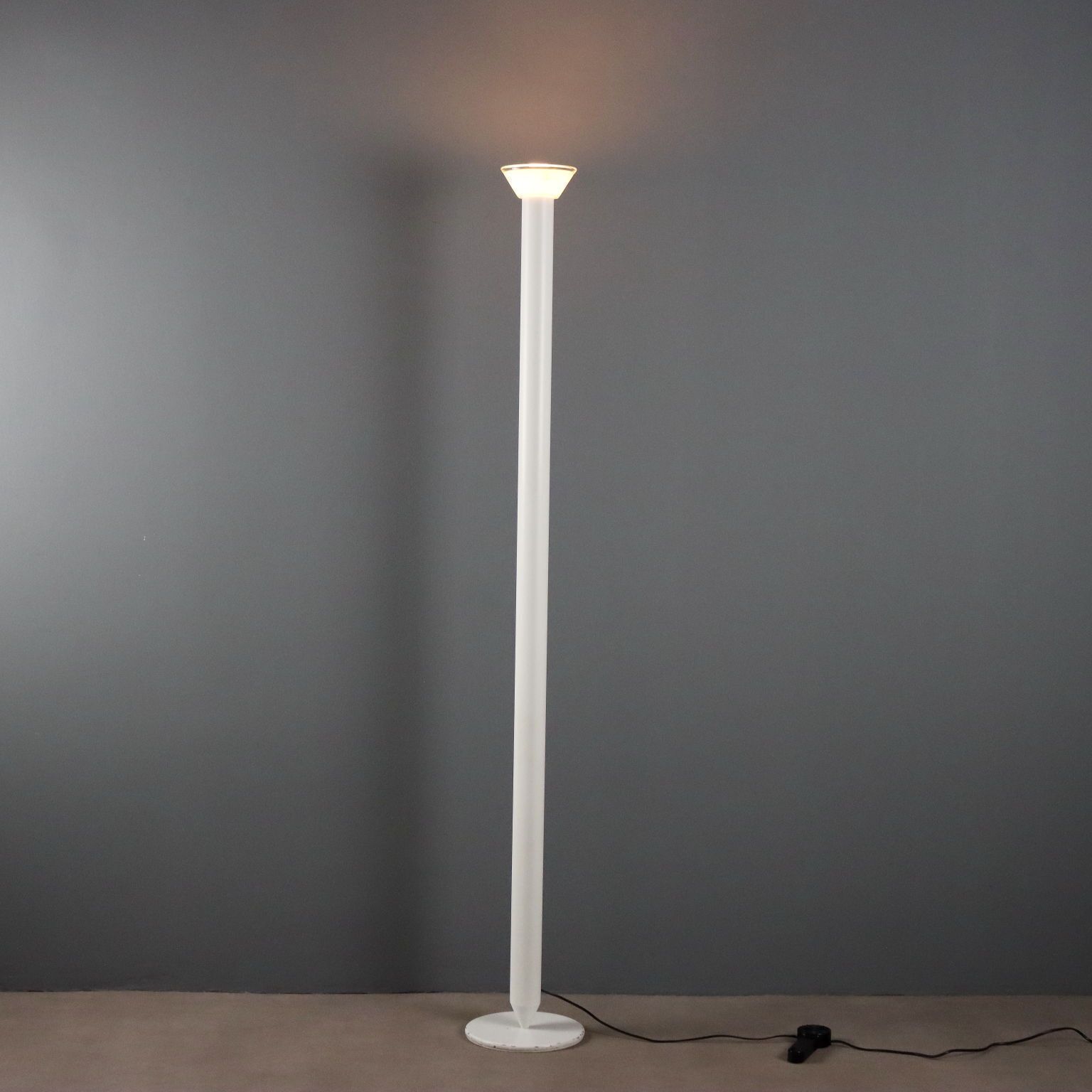 Vloerlamp in Murano-glas en metaal