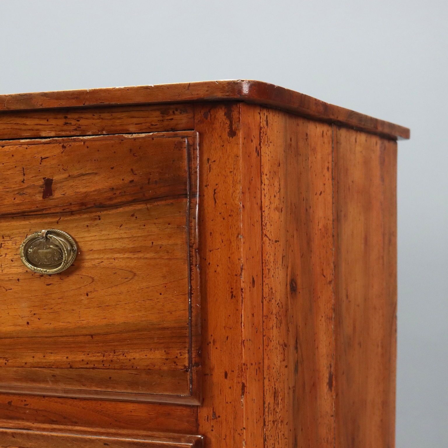 Bureau Directoire d'époque en noyer, 5 tiroirs, Italie, XIXe siècle photo vinterior