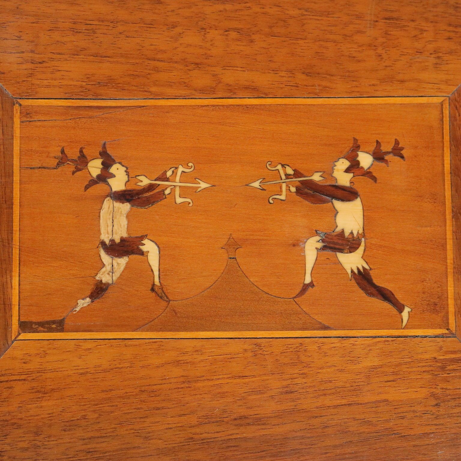Antique Travel Box Walnut Italy XIX Century photo for sale