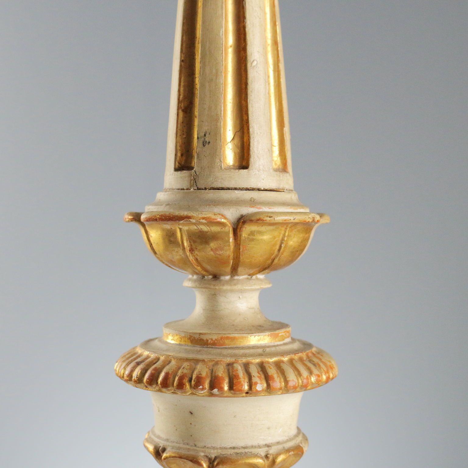 Candelabra In Carved And Gilded Wood — Italy, 19th Century photo Lighting