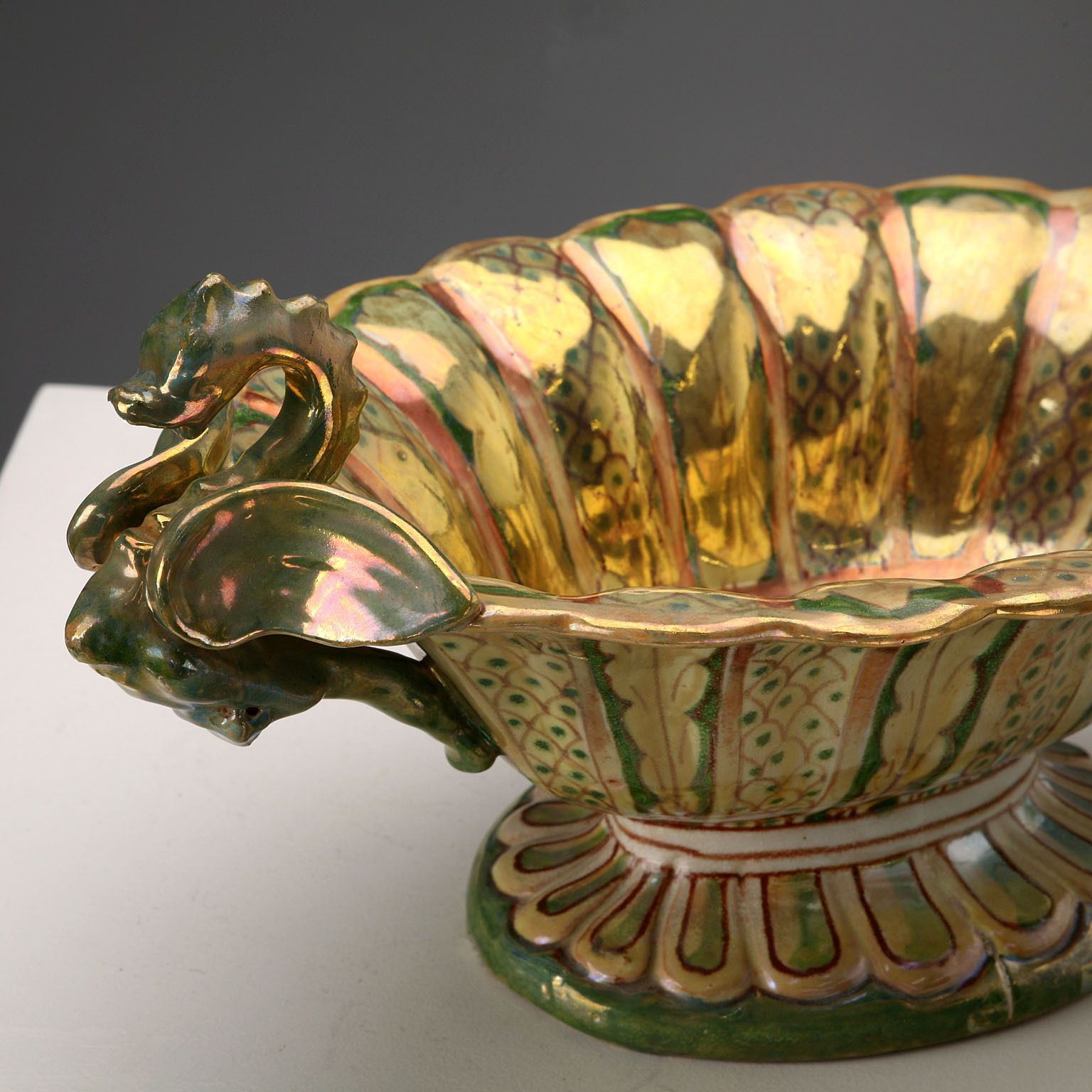 Vintage tafelstuk majolica Gualdo Tadino Italië jaren 1930 photo buy