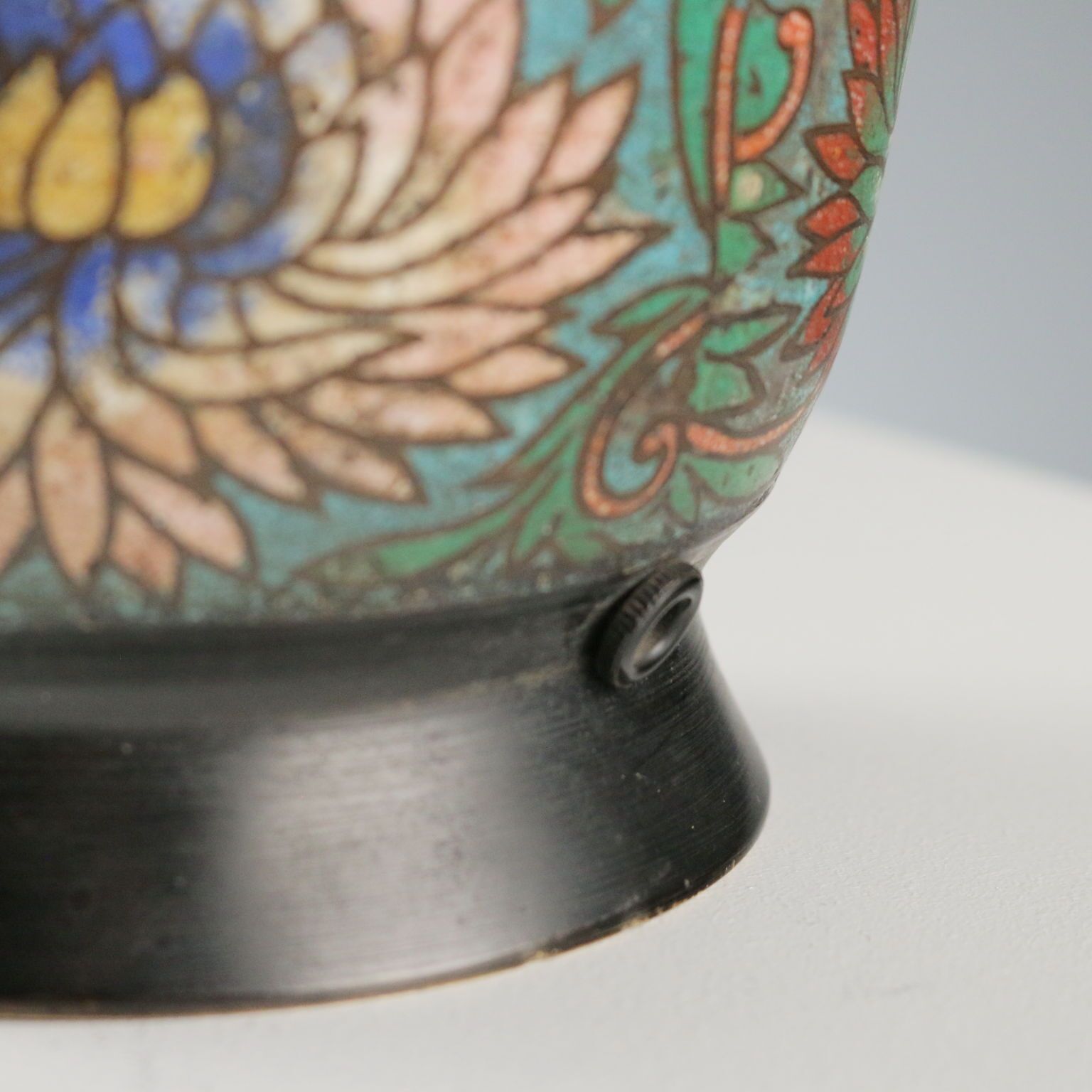 Antiek cloisonné vaas Japan Meiji-periode 1868 1912 photo vintage