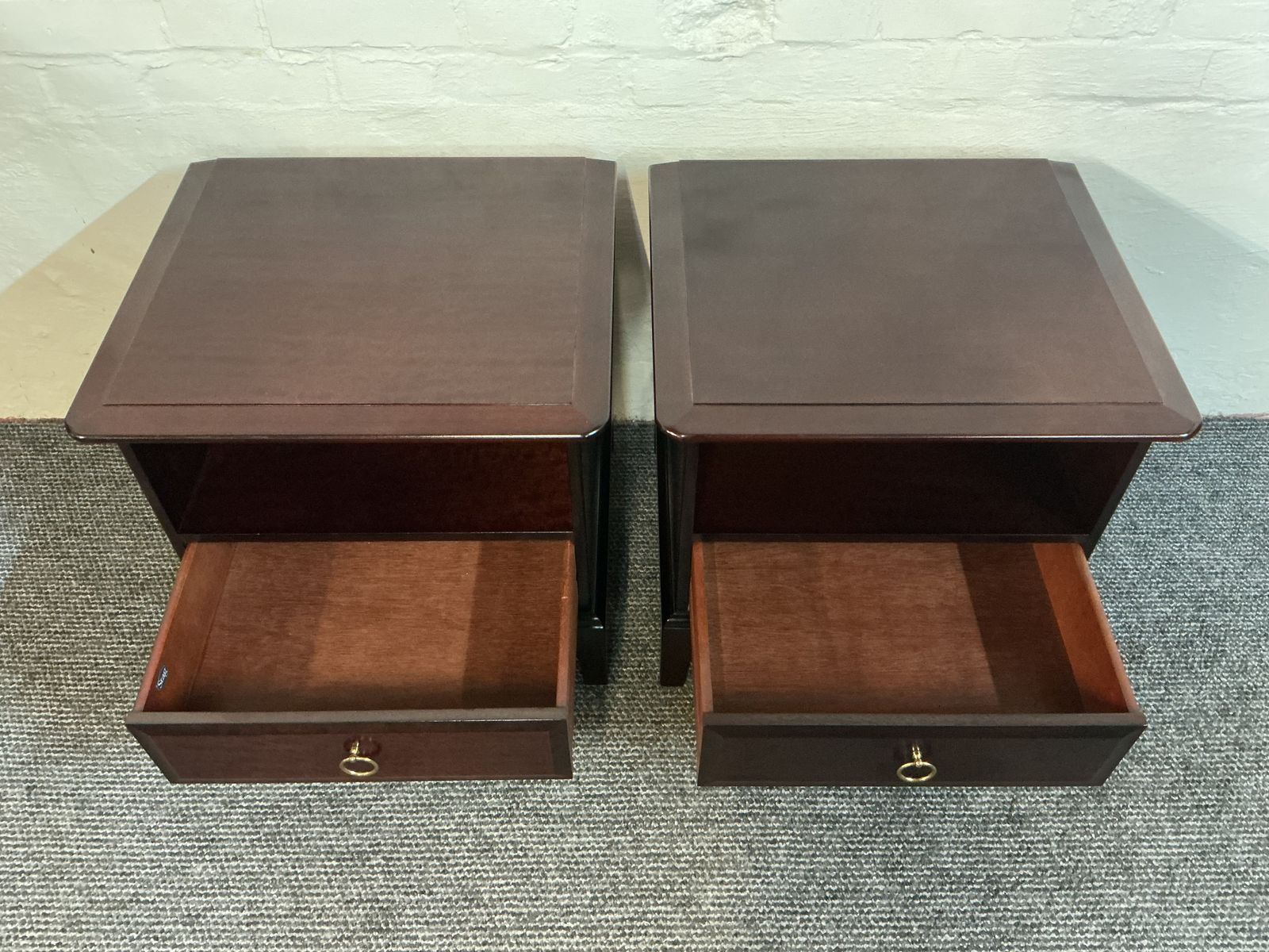 Pair Of Stag Minstrel Bedside Cabinets. photo vinterior