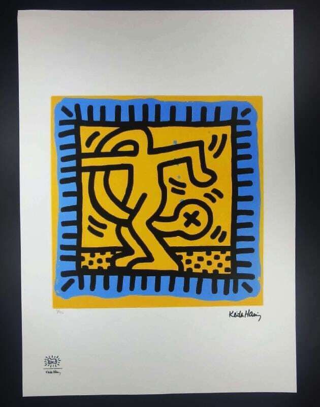 Lithographie en édition limitée Keith Haring, numérotée au crayon, années 1990.
