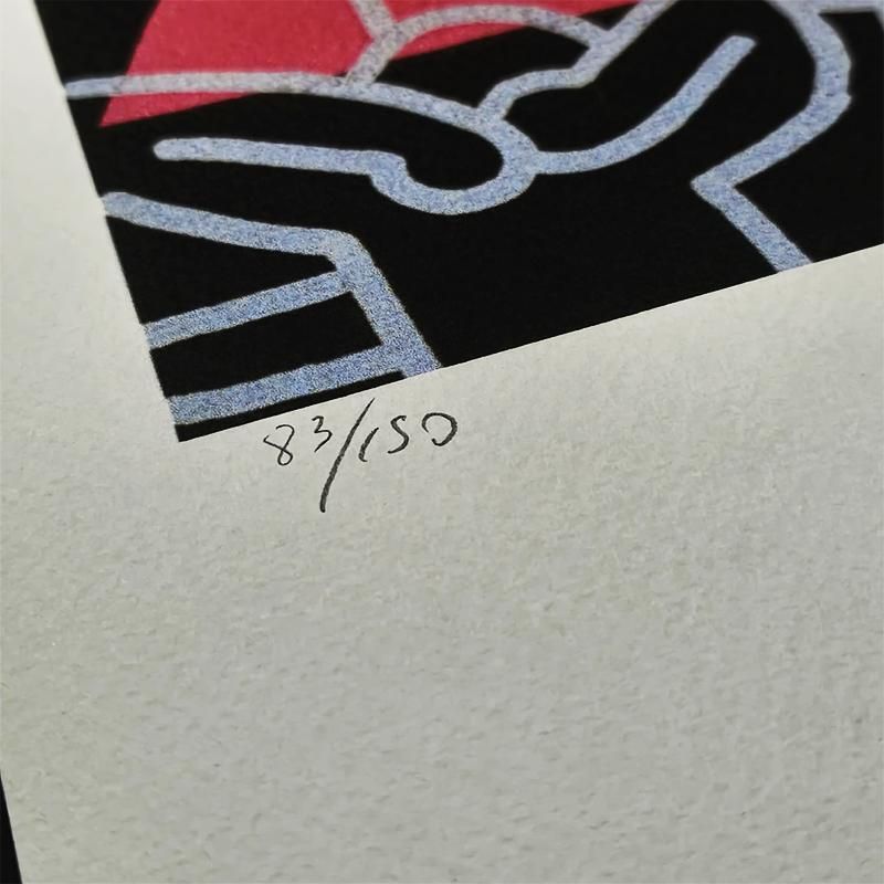 Lithographie en édition limitée Keith Haring, numérotée au crayon, années 1990. photo Art