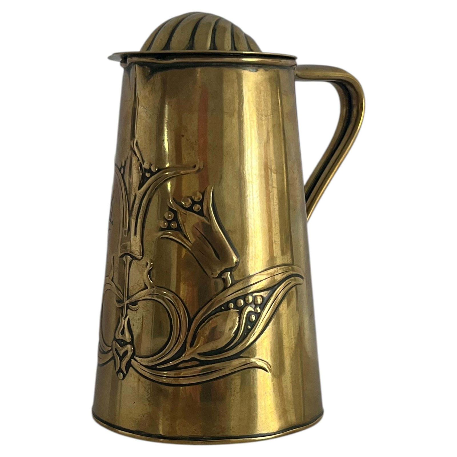 Art Nouveau Messing Waterkan van Joseph Sankey & Sons, ca. 1900