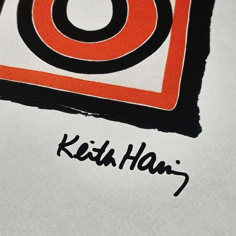 Lithographie en édition limitée Keith Haring, numérotée au crayon, années 1990. photo for sale