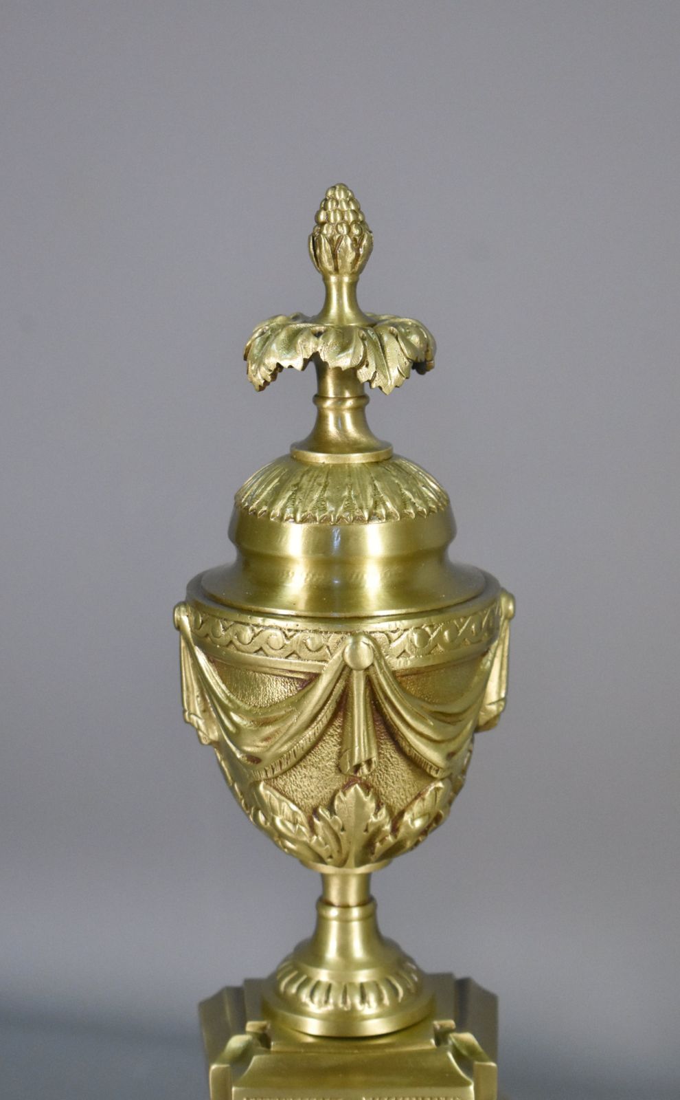 Paire de chenets français en bronze, Napoléon III, XIXe siècle photo furniture