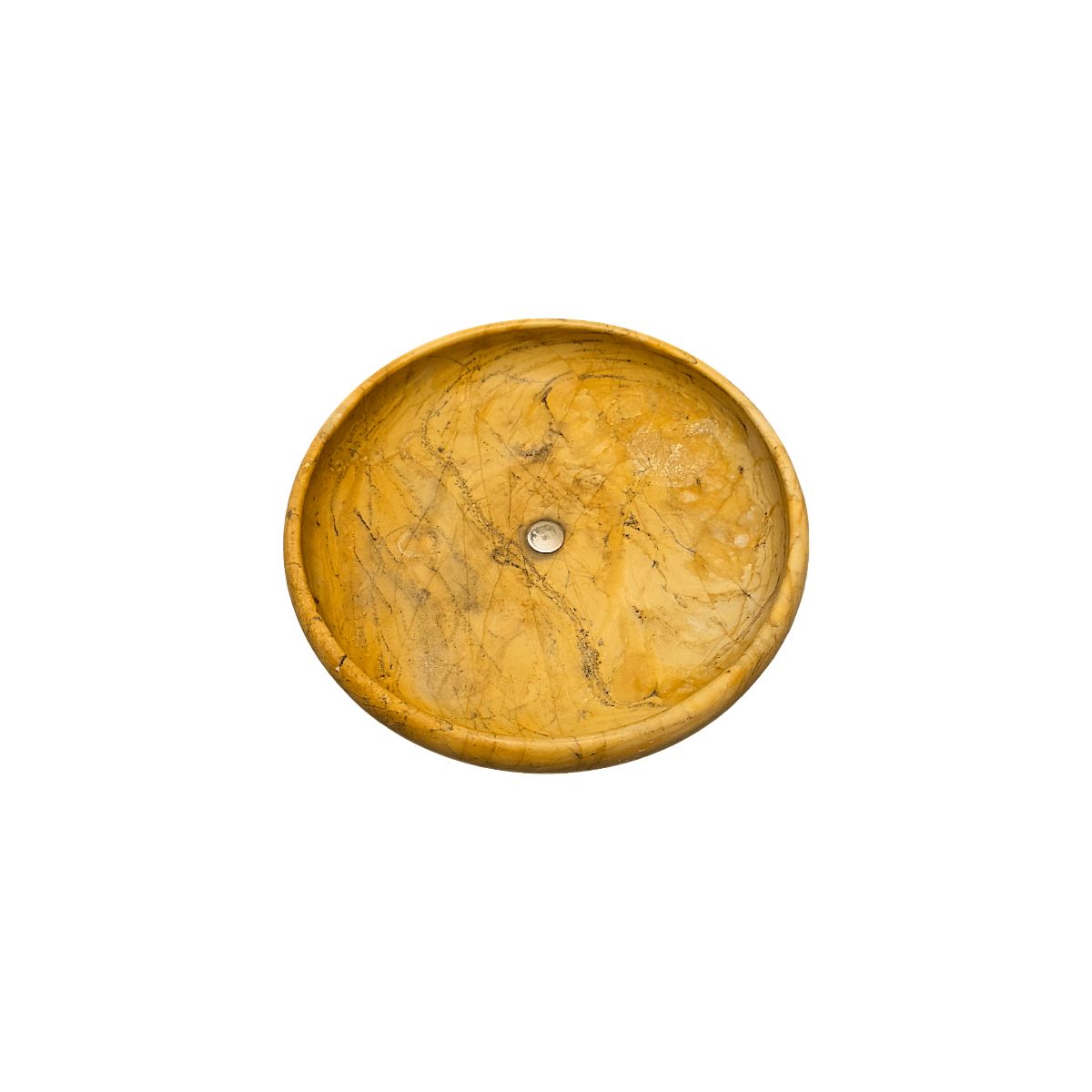Grand Tour Giallo Siena Marmeren Tazza, eind 19e eeuw photo for sale