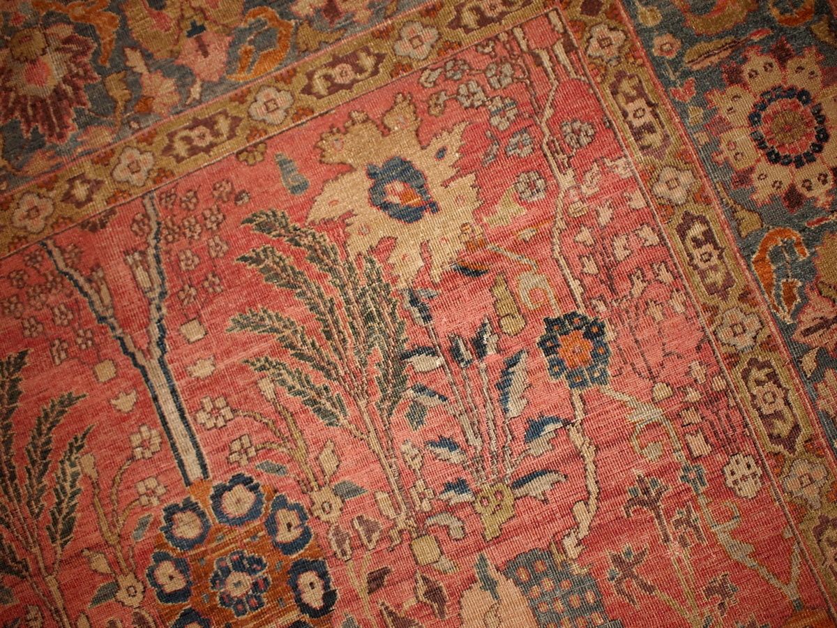 Met de hand gemaakt antiek Indiaas Loristan tapijt 5,8' x 8,8' (176 cm x 268 cm), jaren 1880 photo Textiel