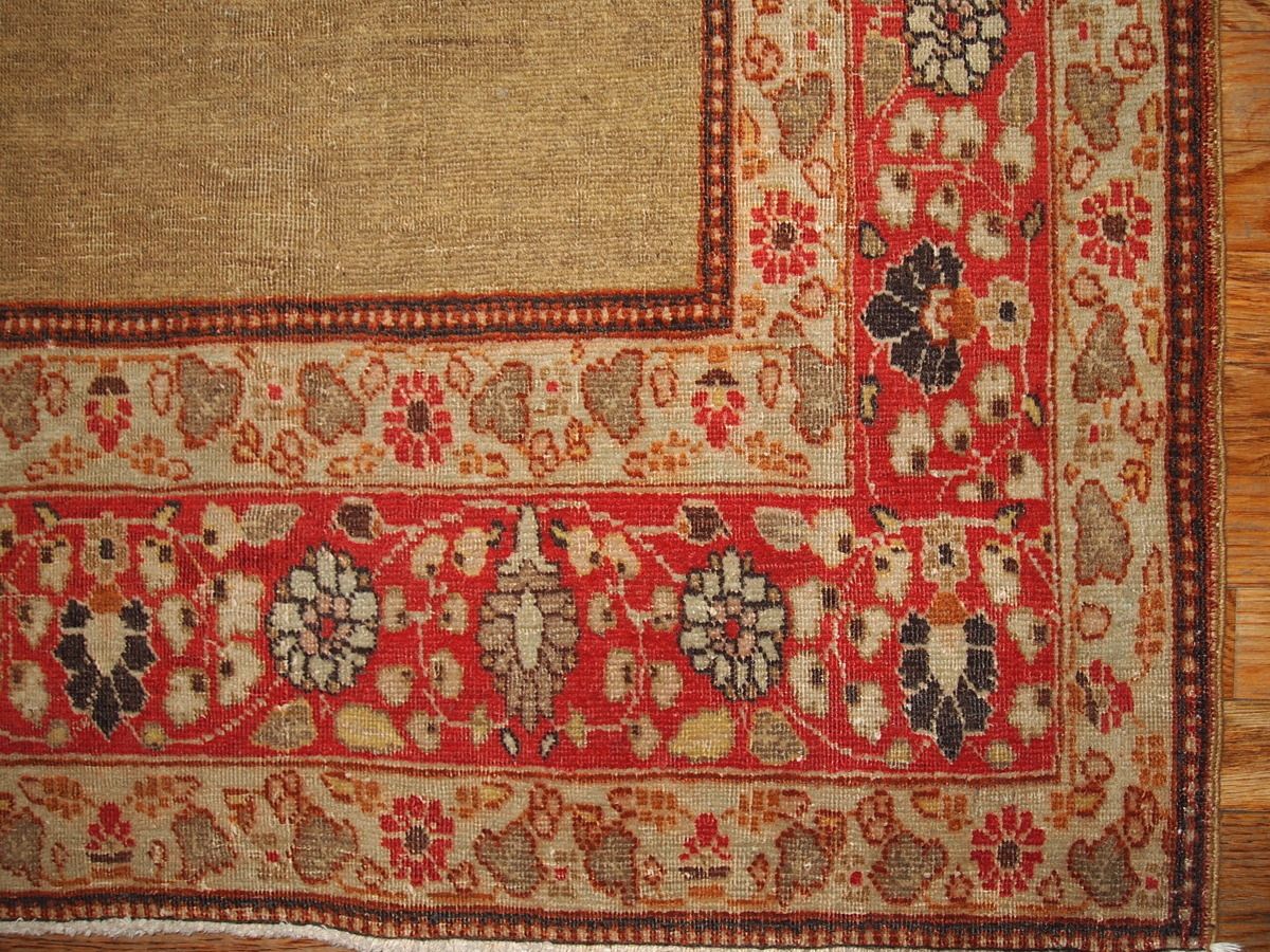 Tapis oriental fait main, 121 cm x 167 cm, laine, vers 1900, beige, rouge, brun photo furniture