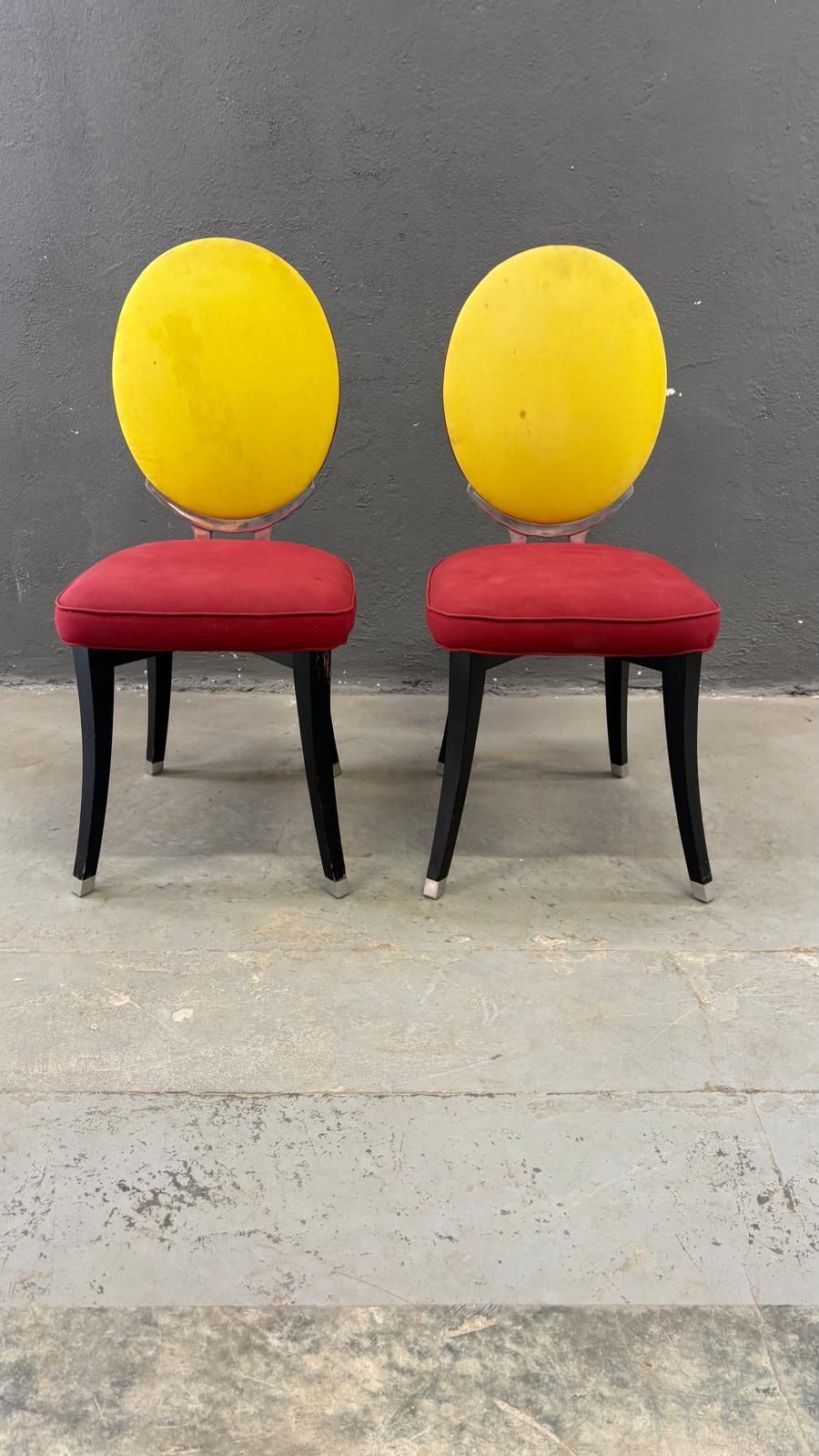 Paar Medallion-stoelen, model Funny Valentine, door Jean-Charles de Castelbajac, 20e eeuw photo 1273.0