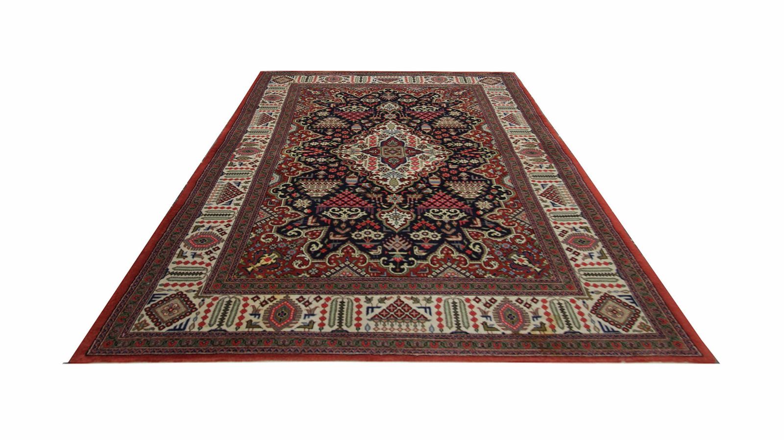 Handmade Geometric Rug Wool Area Rug, Traditional Carpet photo furniture