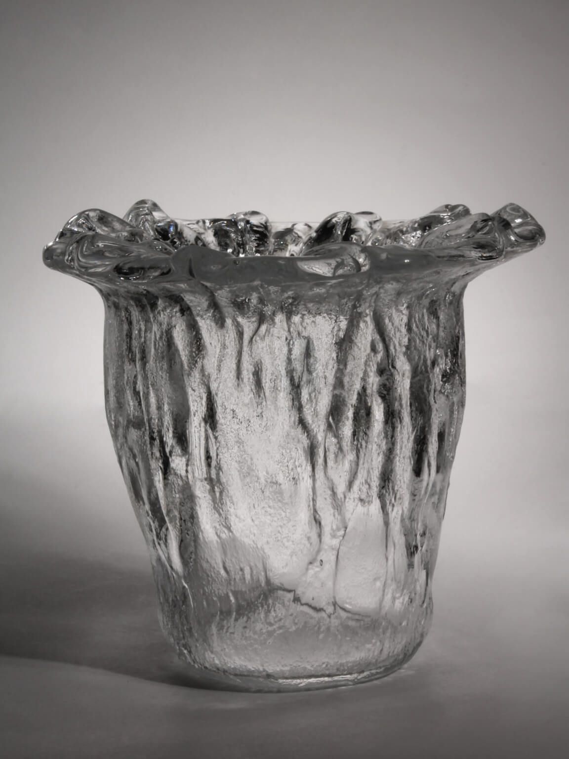 Uno Westerberg Organic Massive Glass Vase, For Pukeberg, 1960s, Sweden photo furniture