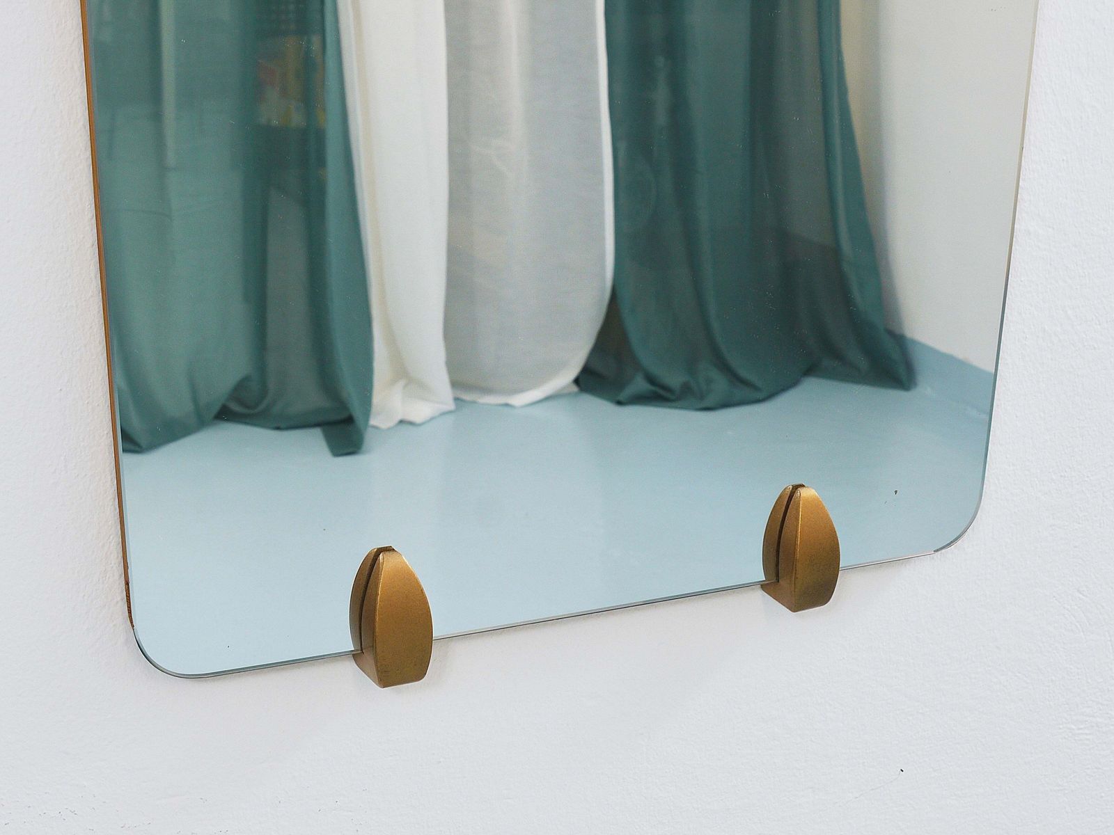Home Decor Large Trapezoidal Mid Century Full Length Wall Mirror, Vienna, Austria, 1950s photo