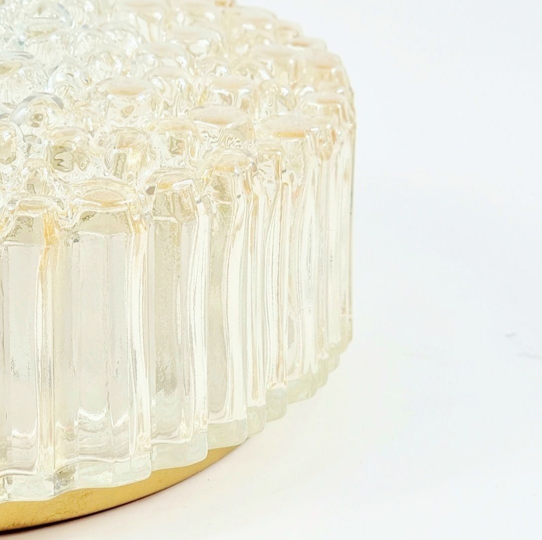 Mid Century Amber Bubble Glass Wall Light By Helena Tynell For Limburg, Germany, 1970s photo Lighting