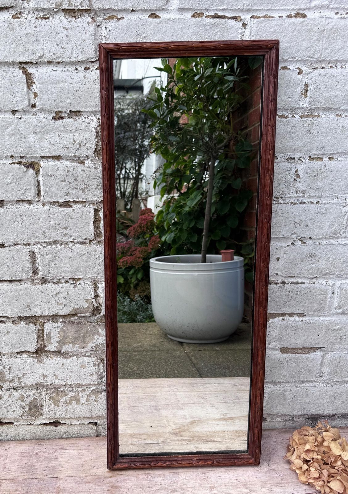 Vintage houten spiegel