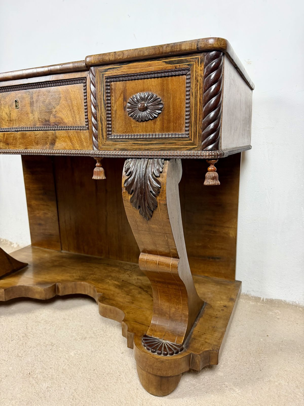 Art Deco stijl consoletafel met één lade photo buy